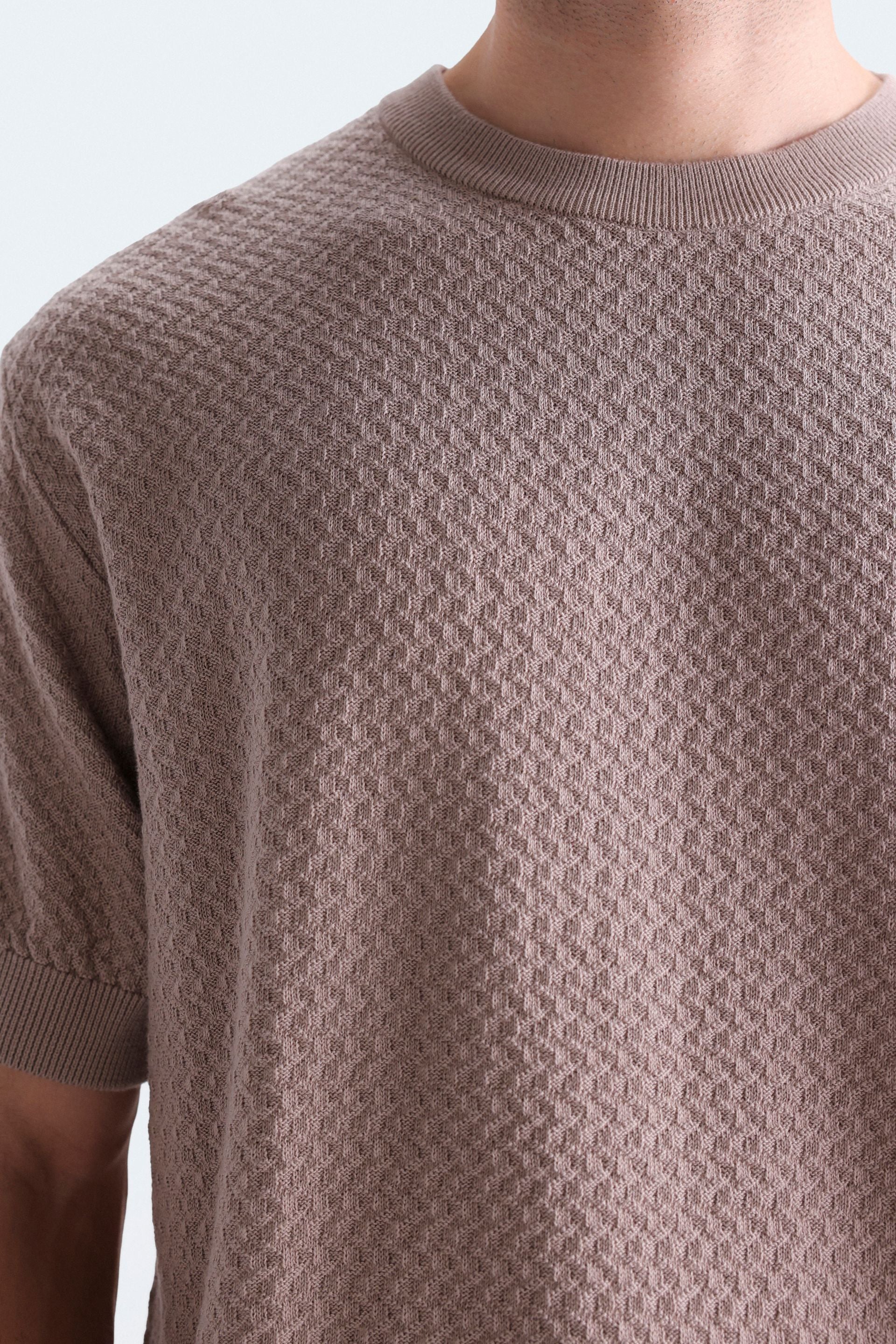 Textured Crew Neck T-Shirt - Image 10