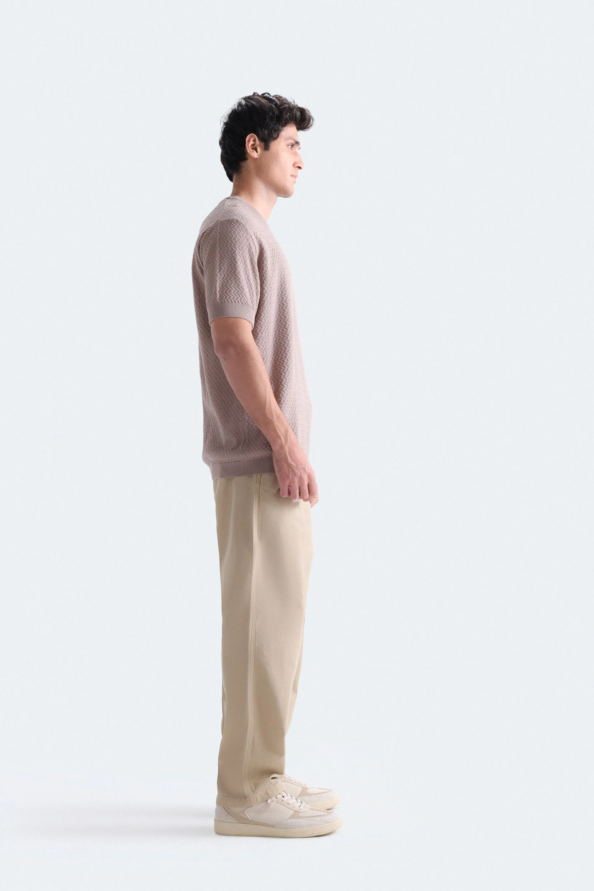 Textured Crew Neck T-Shirt - Image 11
