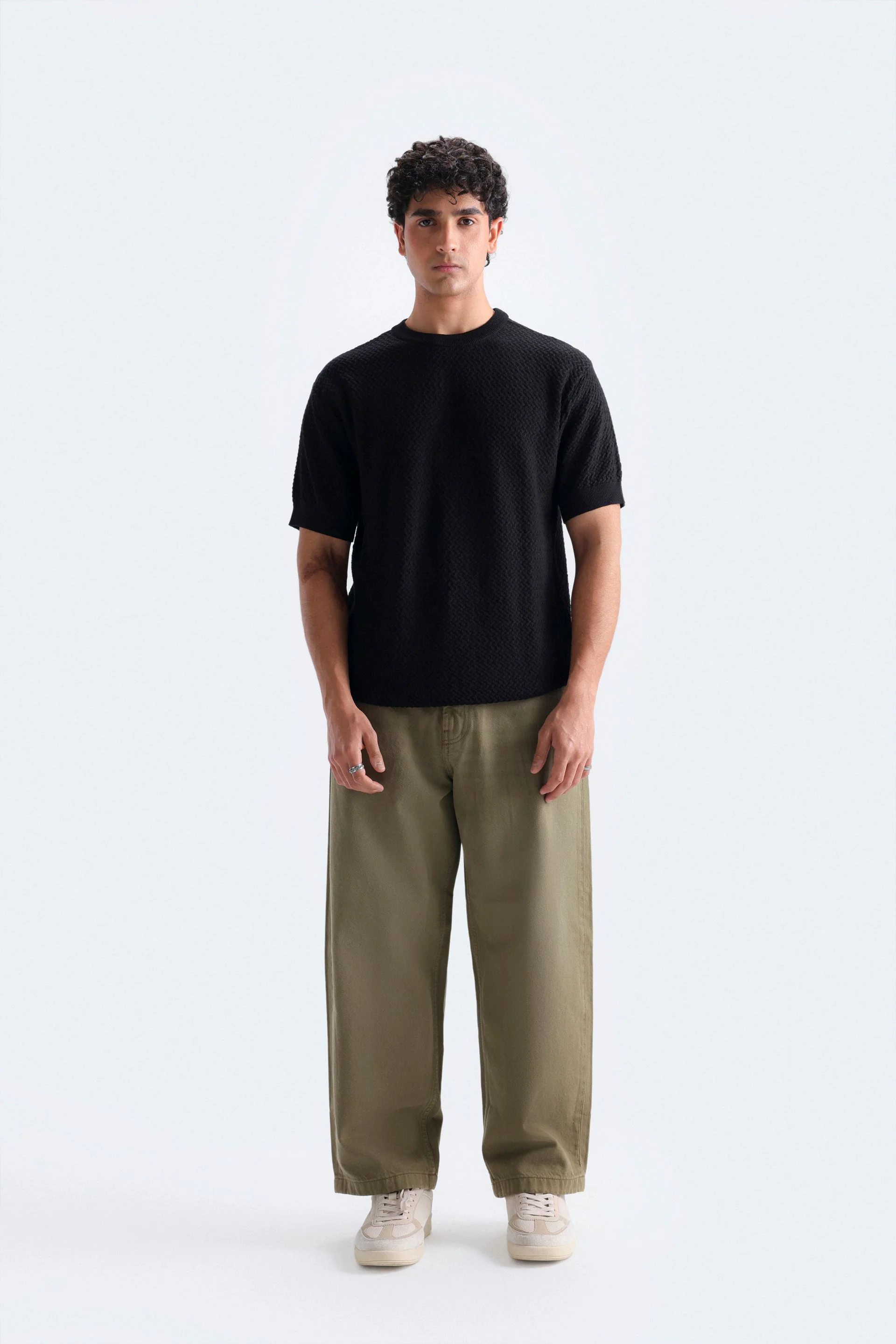 Textured Crew Neck T-Shirt - Image 16