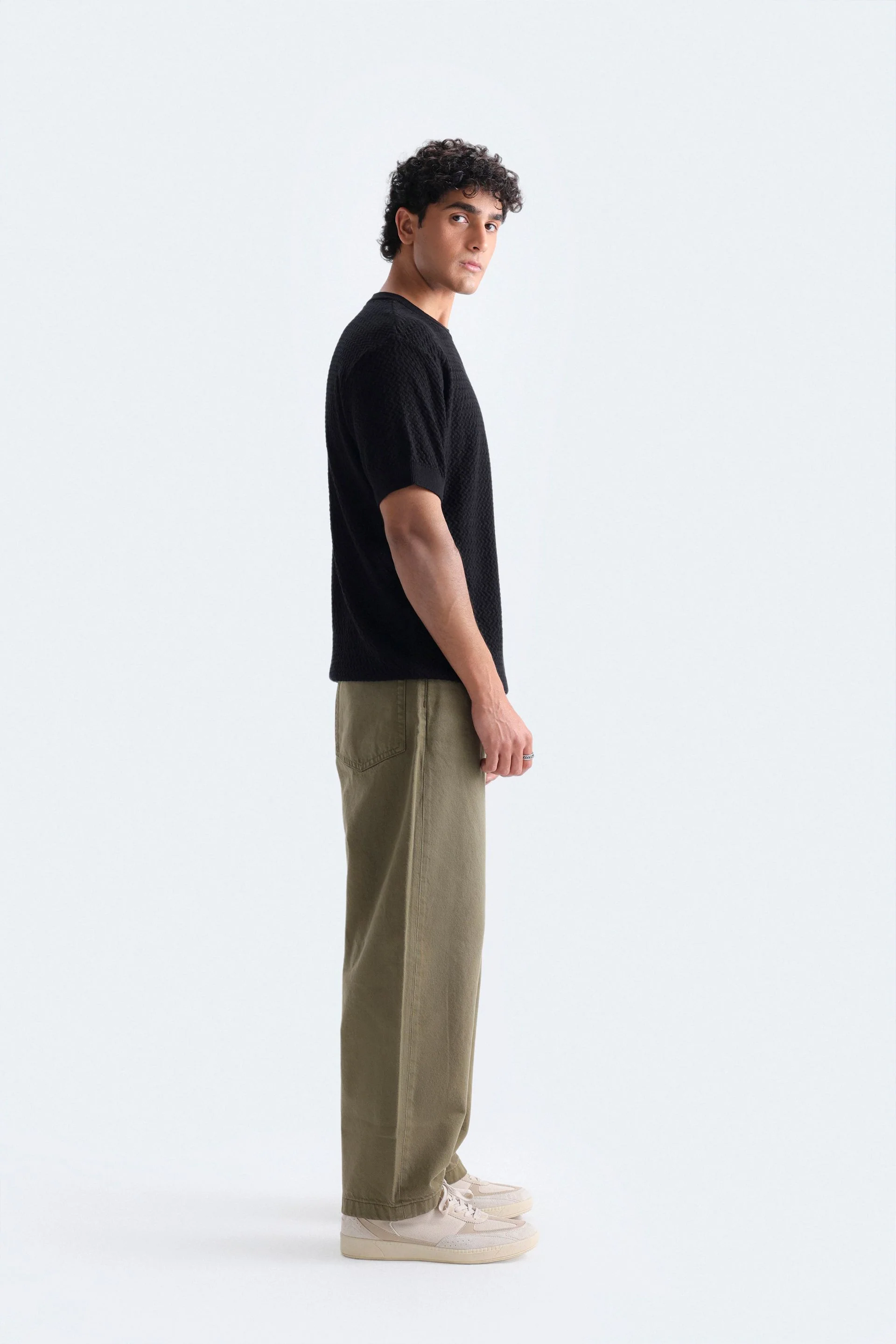 Textured Crew Neck T-Shirt - Image 18
