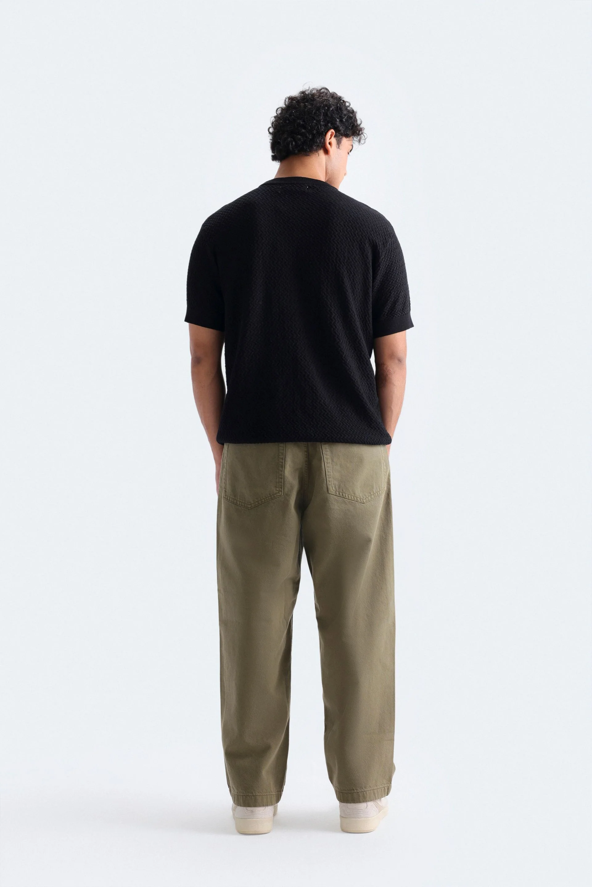 Textured Crew Neck T-Shirt - Image 19