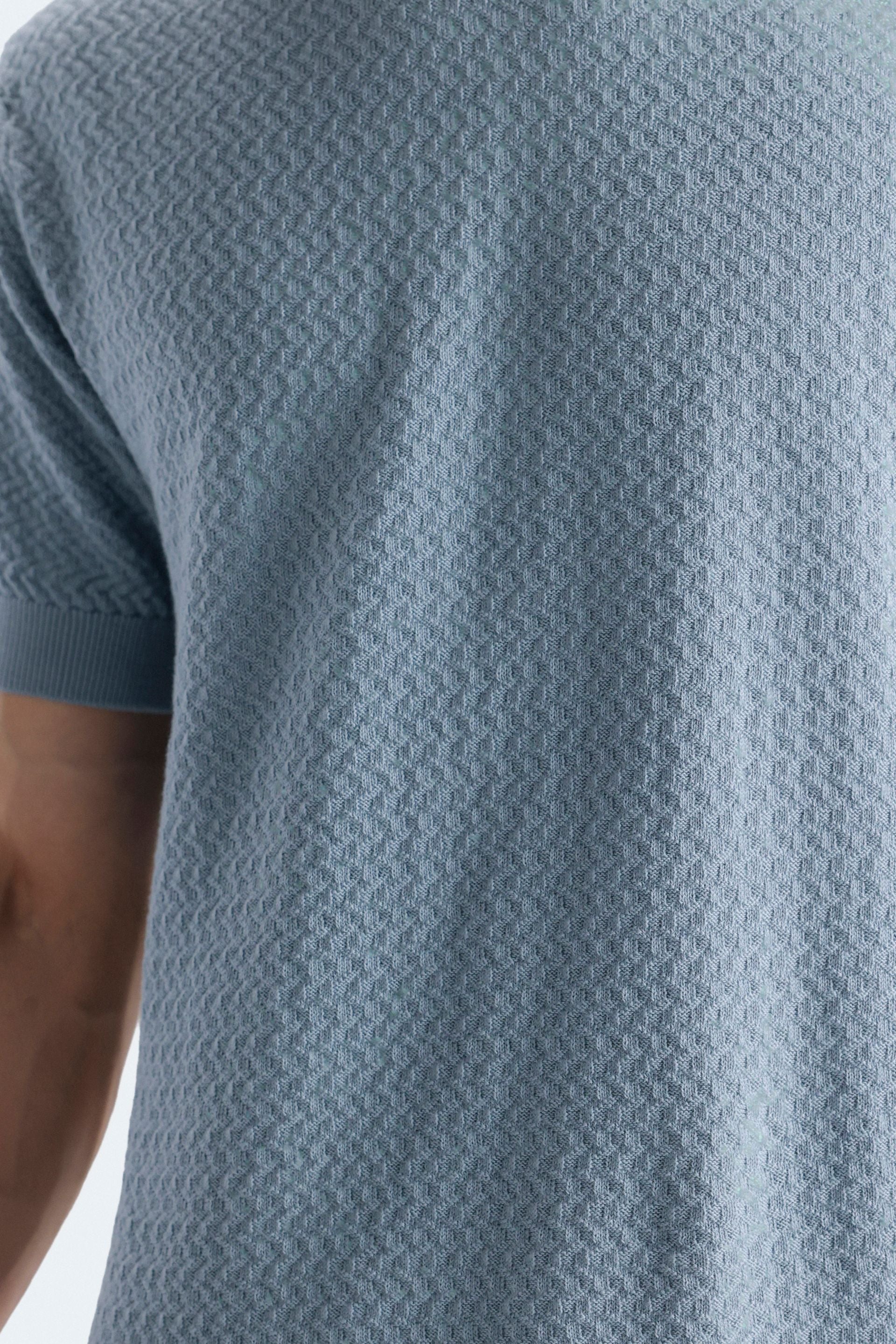 Textured Crew Neck T-Shirt - Image 3