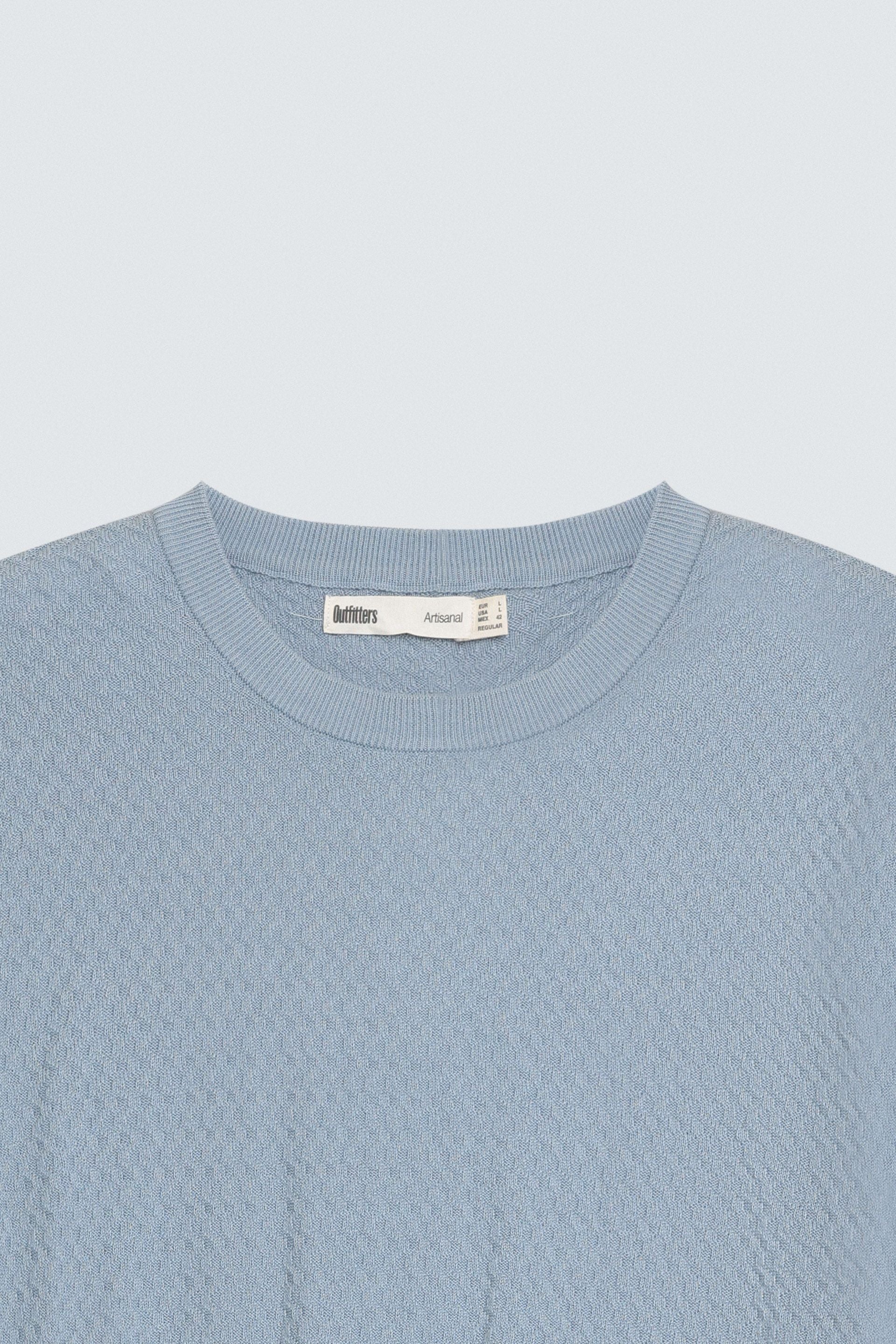 Textured Crew Neck T-Shirt - Image 7