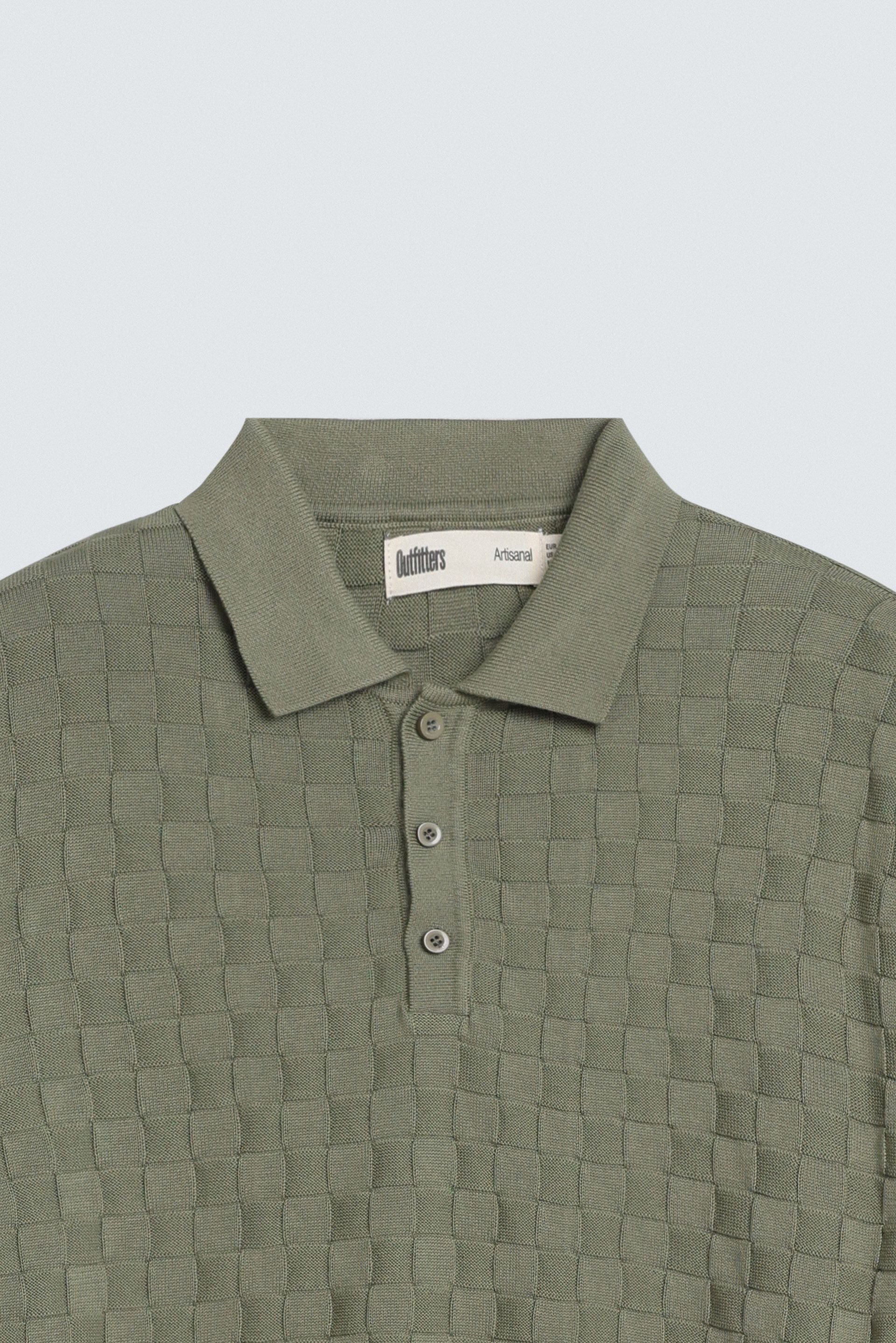 Textured Knit Polo Shirt - Image 6