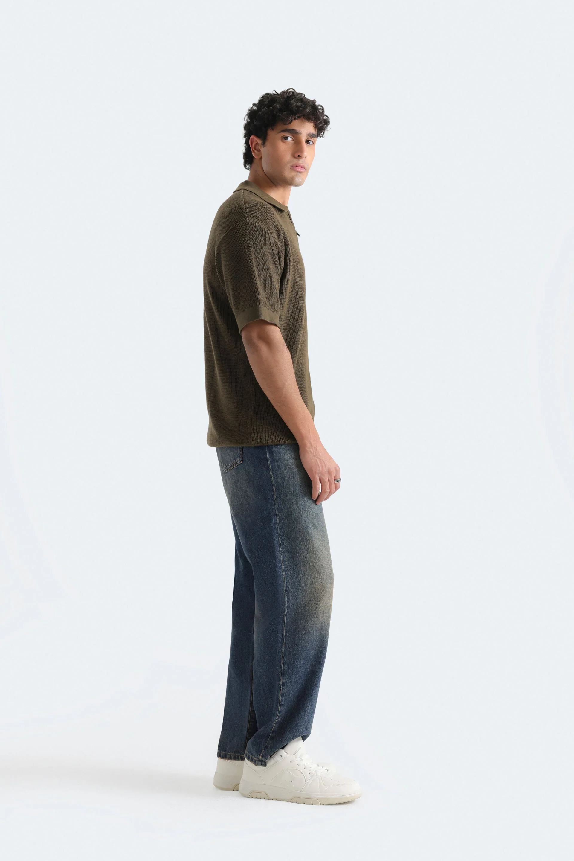 Quarter Zip-Up Polo Shirt - Image 3