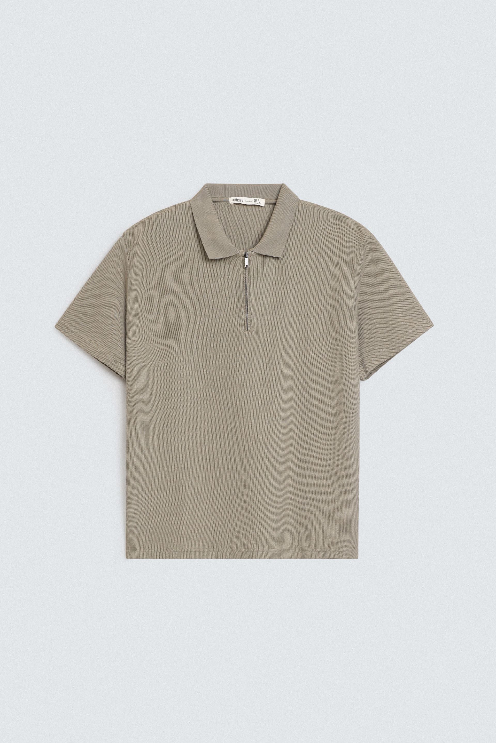 Quarter Zip-Up Polo Shirt - Image 12