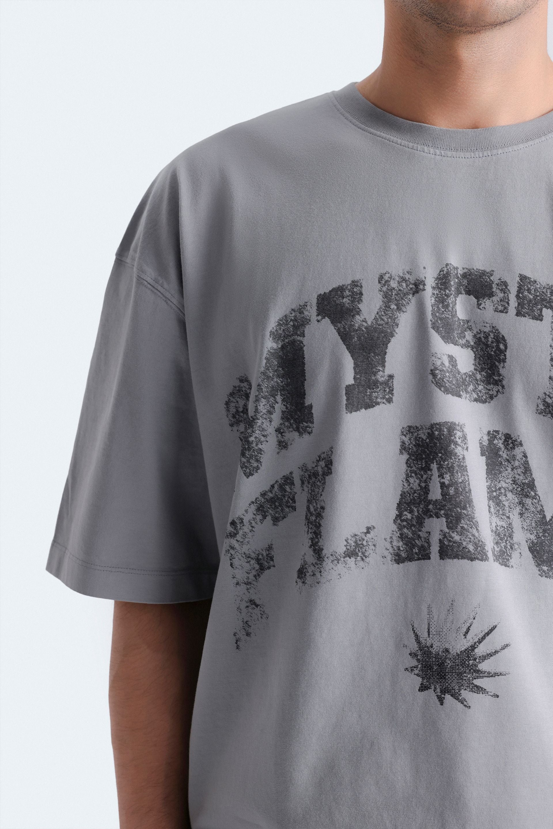 Cropped Slogan Print T-Shirt - Image 2