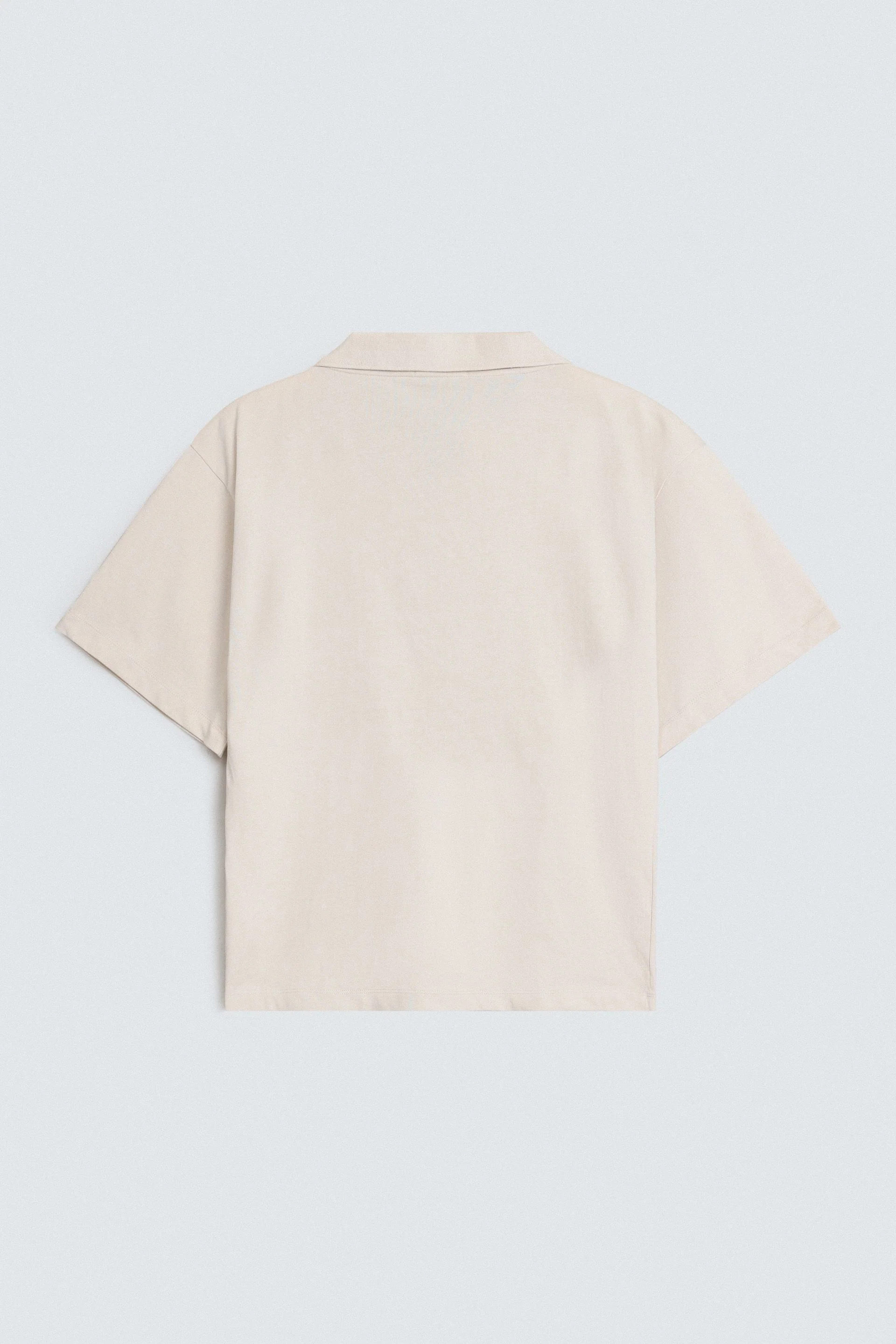 Cropped Slogan Print Polo Shirt - Image 14