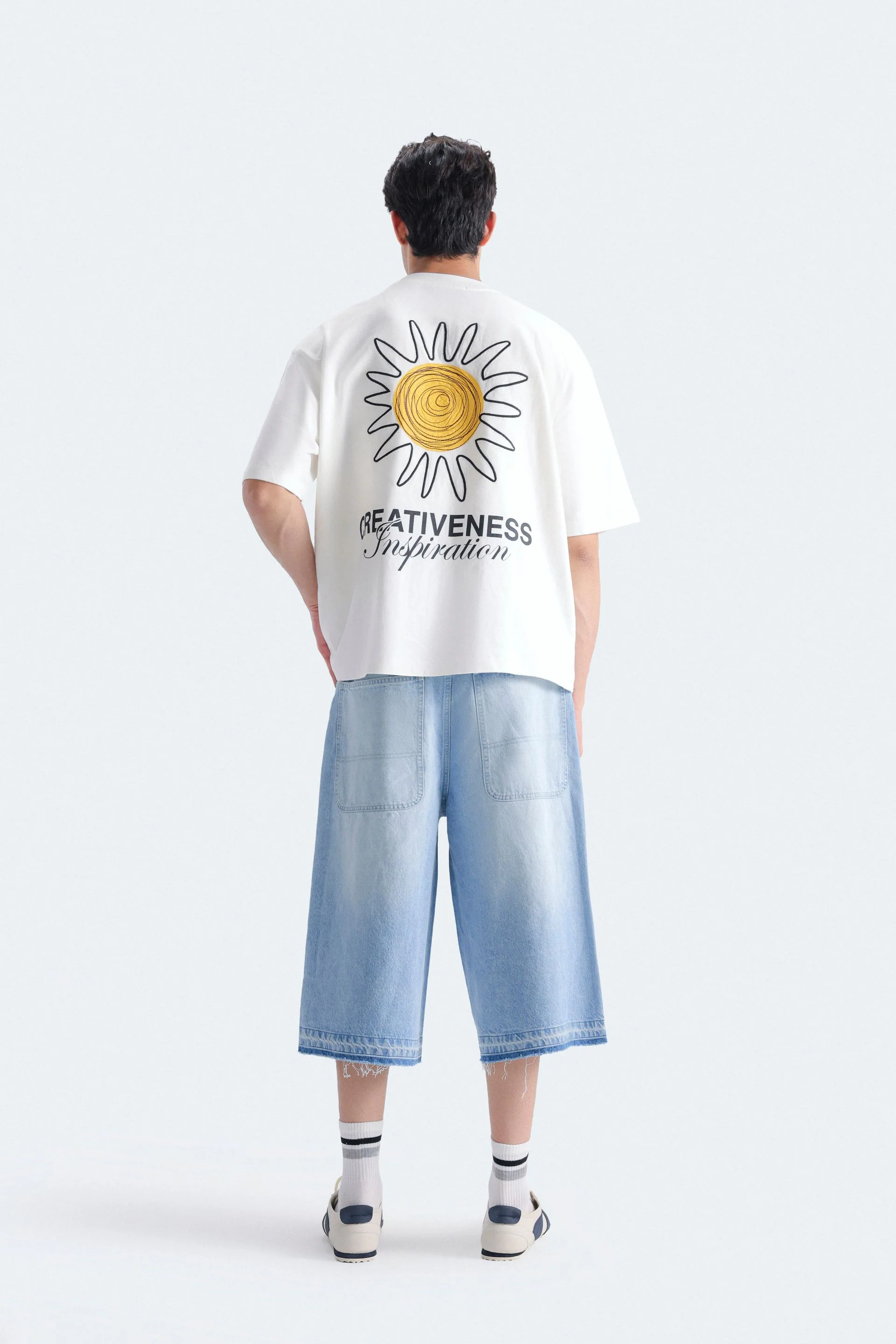 Cropped Embroidered T-Shirt - Image 3