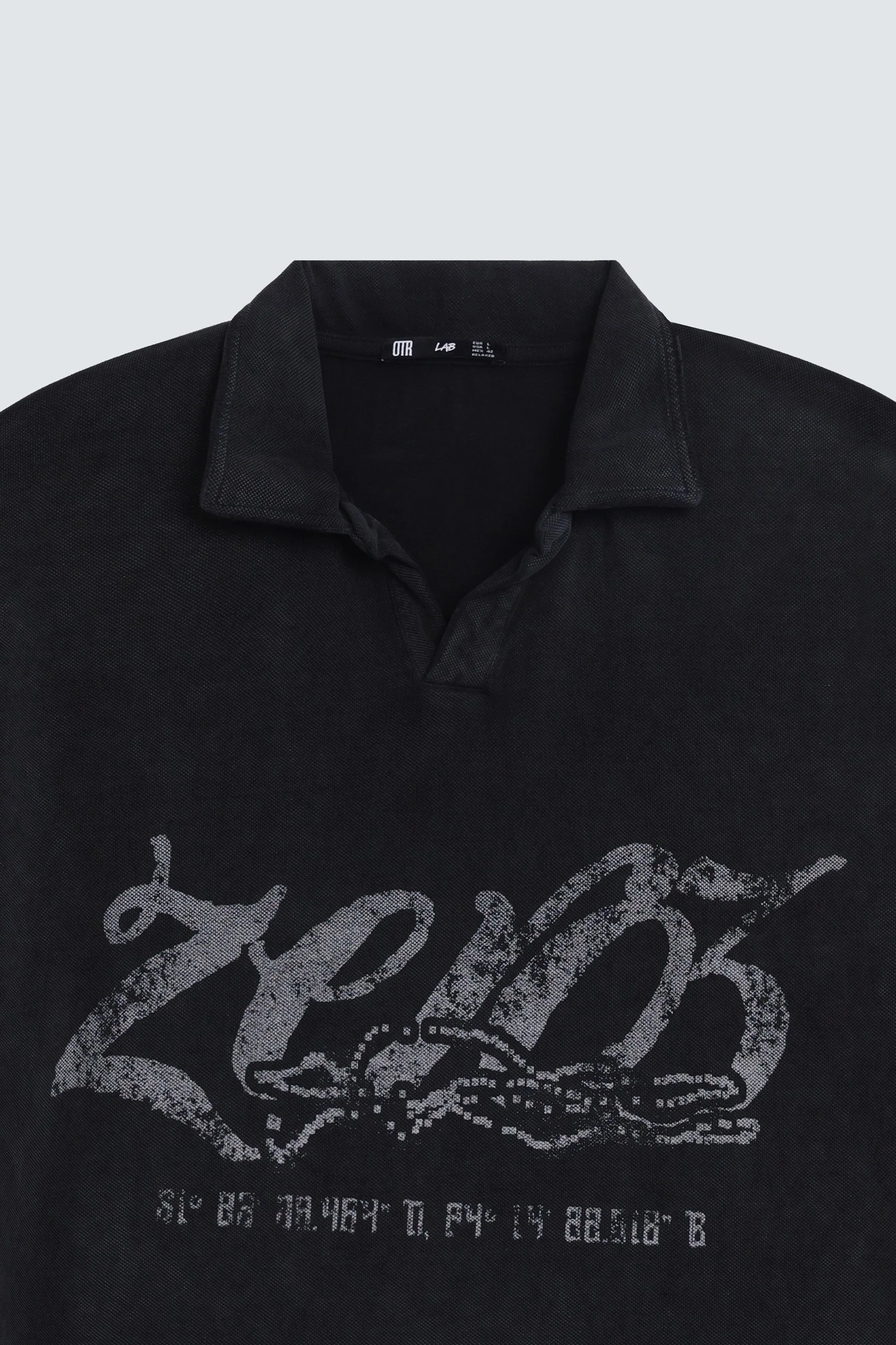 Washed Out Slogan Print Polo Shirt - Image 6