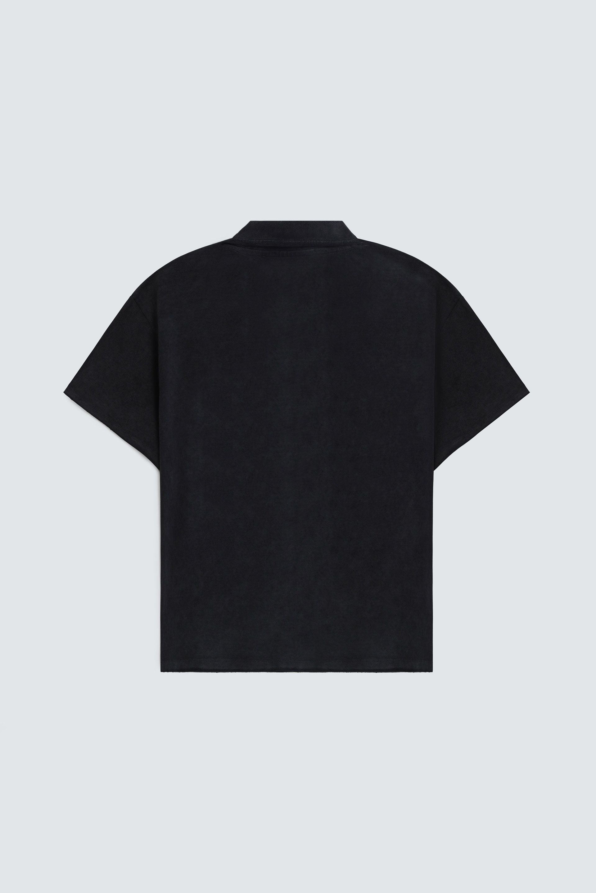 Washed Out Slogan Print Polo Shirt - Image 7