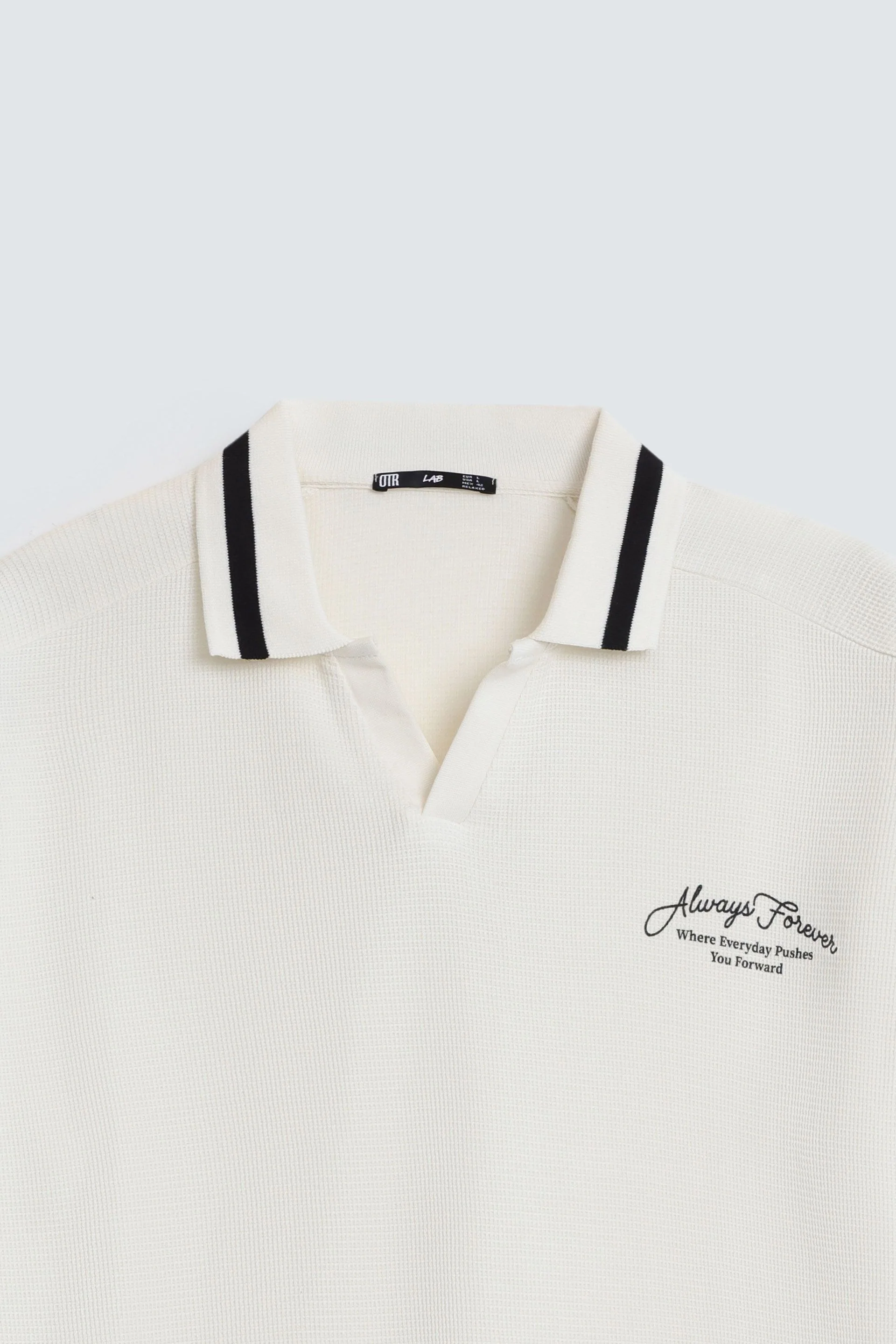 Slogan Print Polo Shirt - Image 2