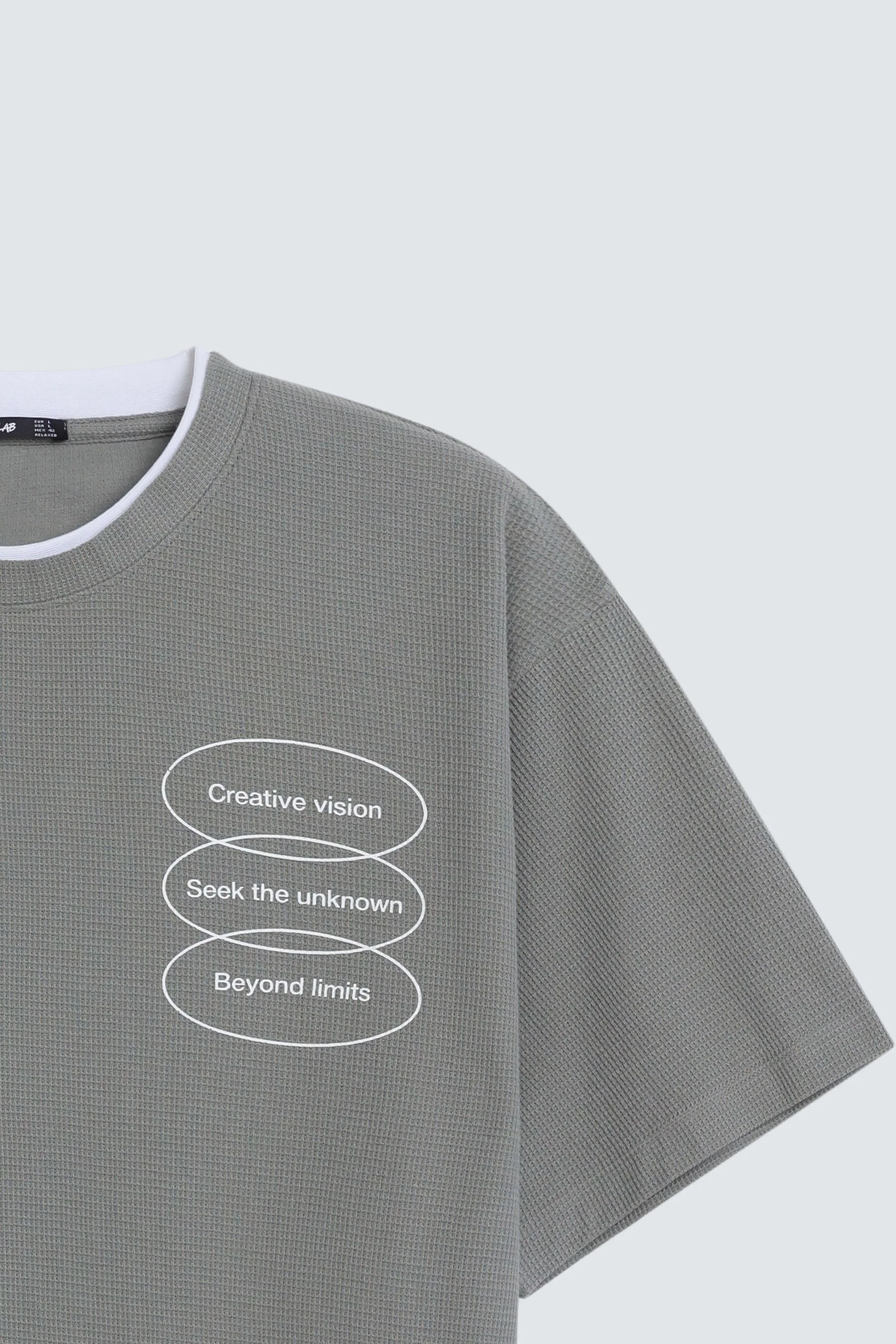 Textured Slogan Print T-Shirt - Image 6