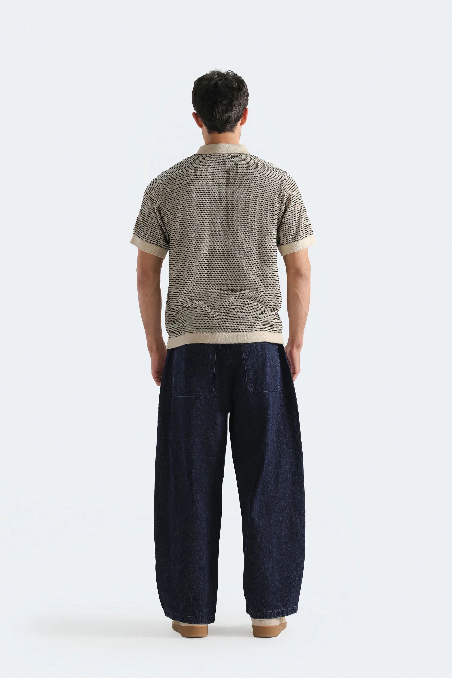 Textured Knit Polo Shirt - Image 4