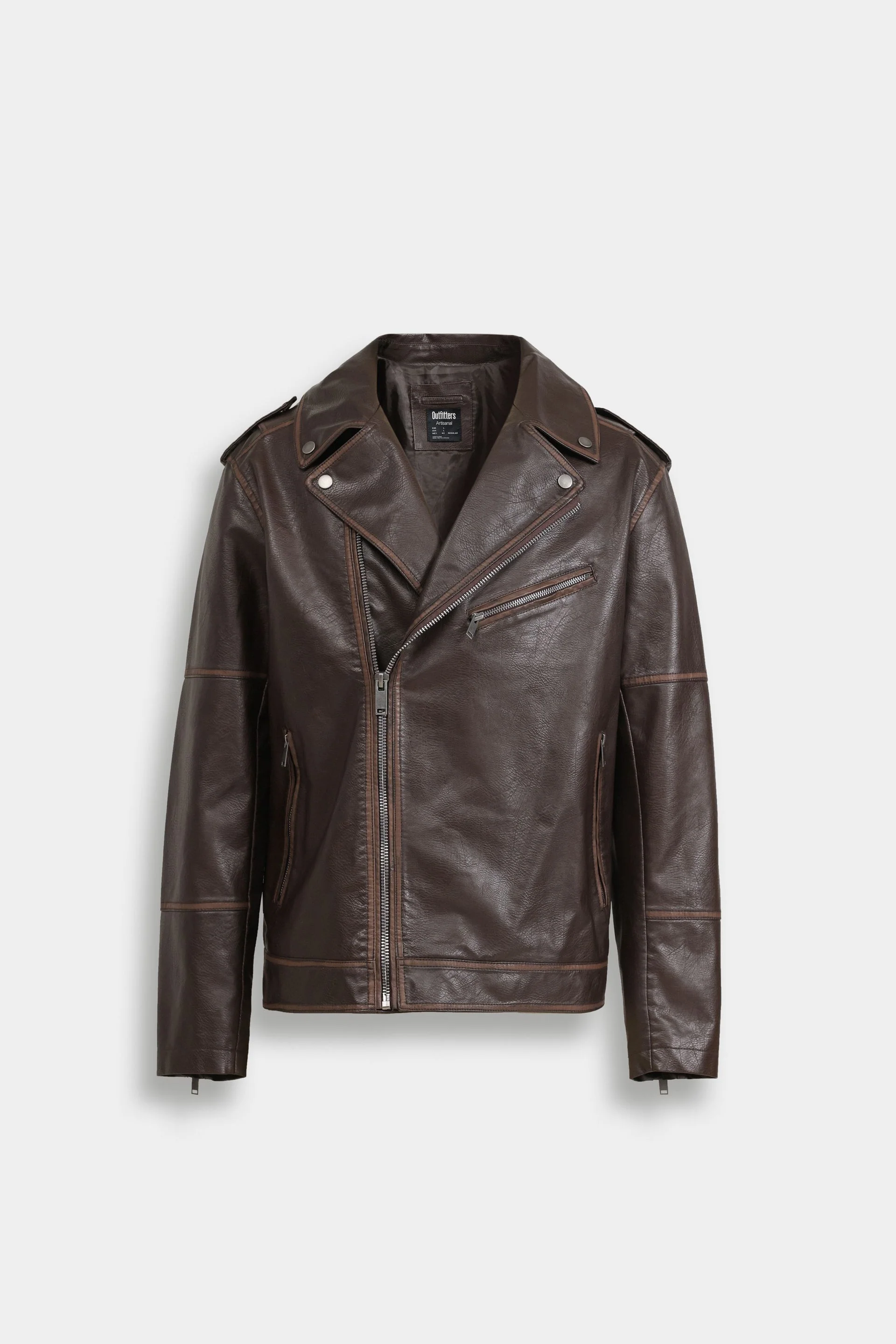 Faux Leather Biker Jacket - Image 13