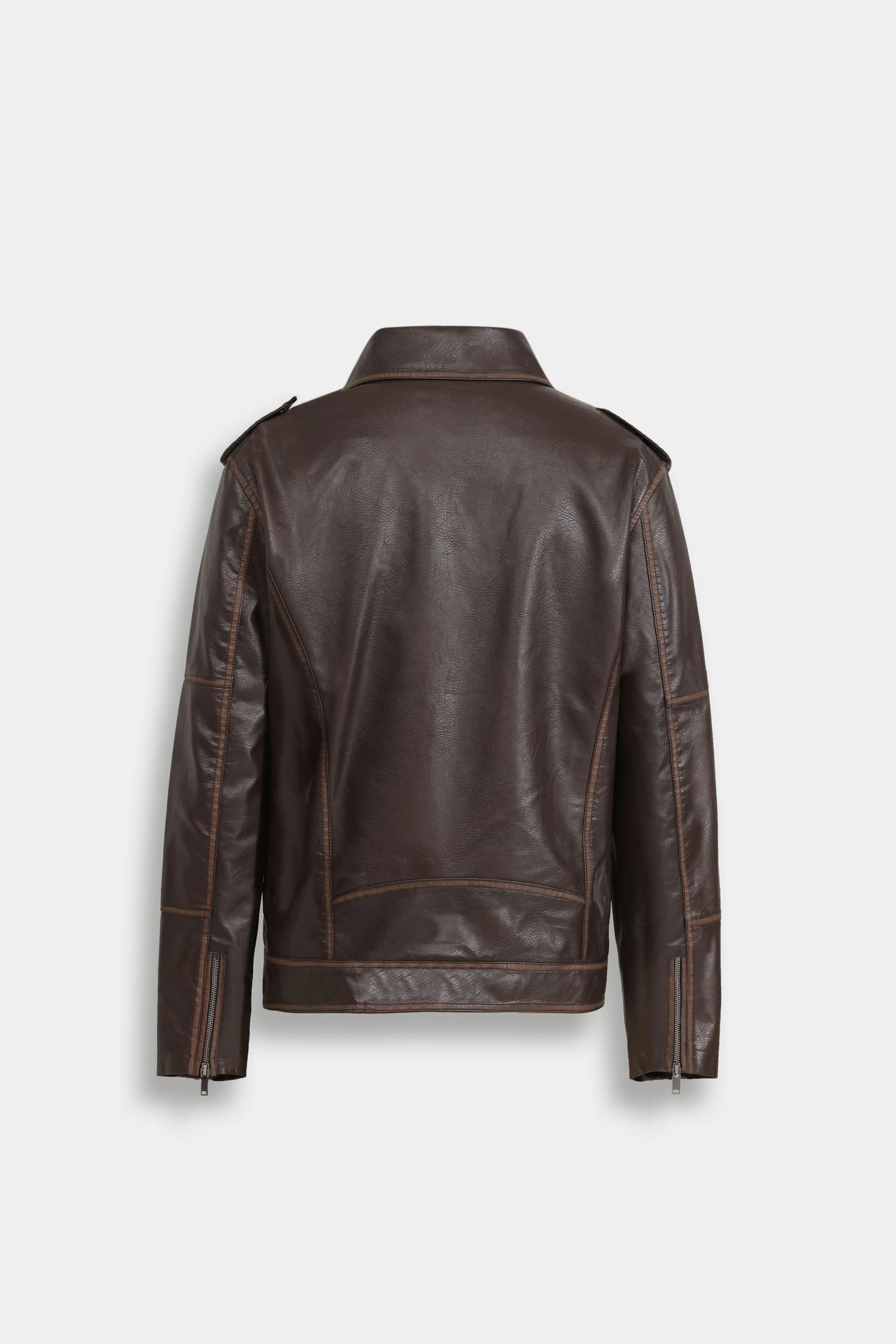 Faux Leather Biker Jacket - Image 15