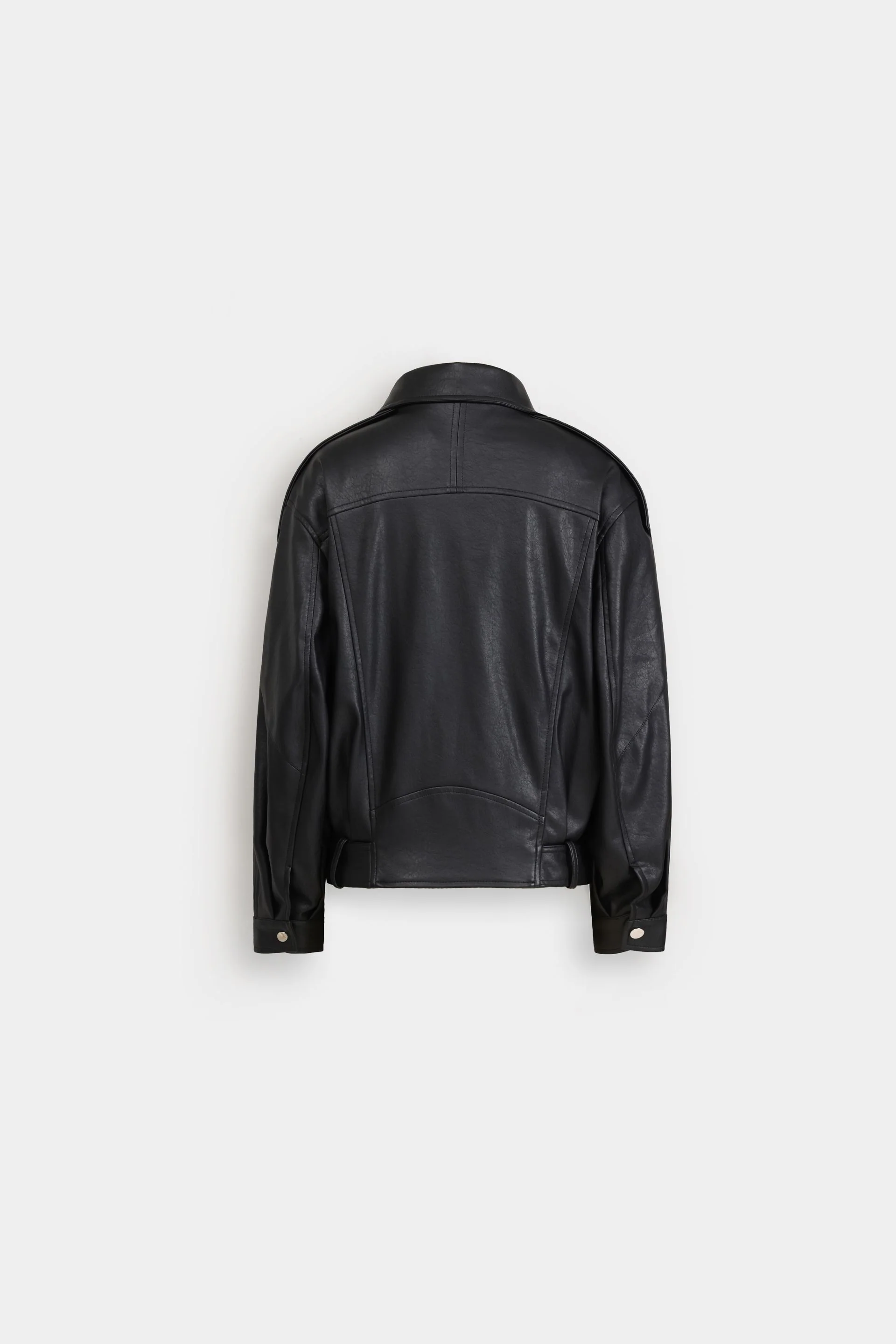 Faux Leather Biker Jacket - Image 9