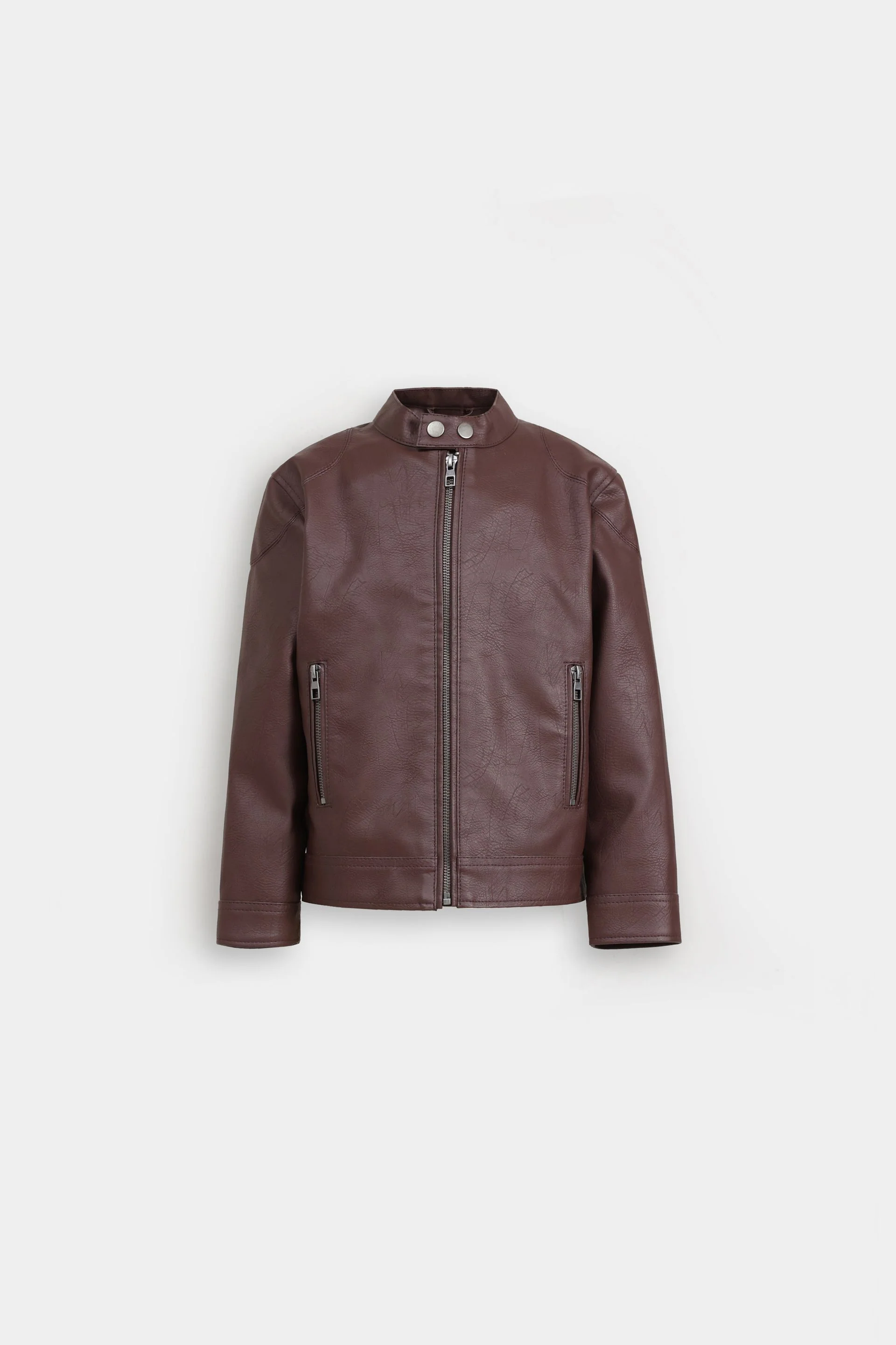 Faux Leather Biker Jacket - Image 7