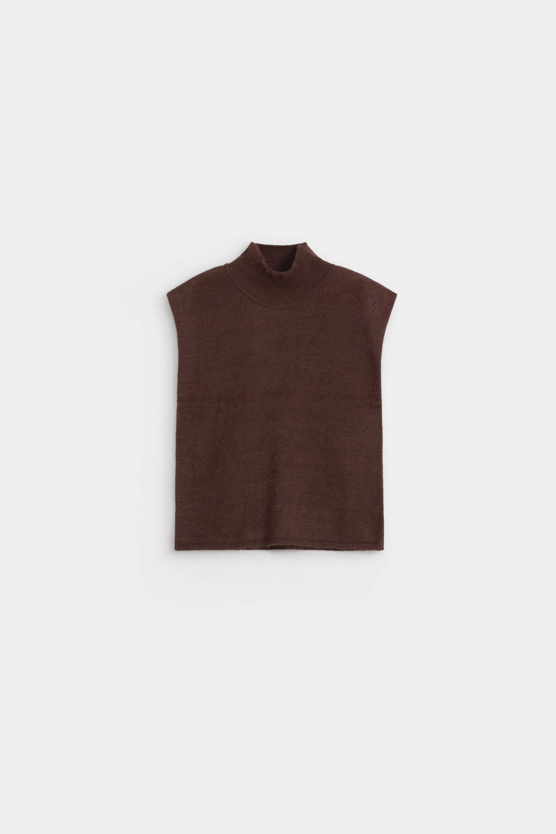 Funnel Neck Sleeveless Sweater - Image 5