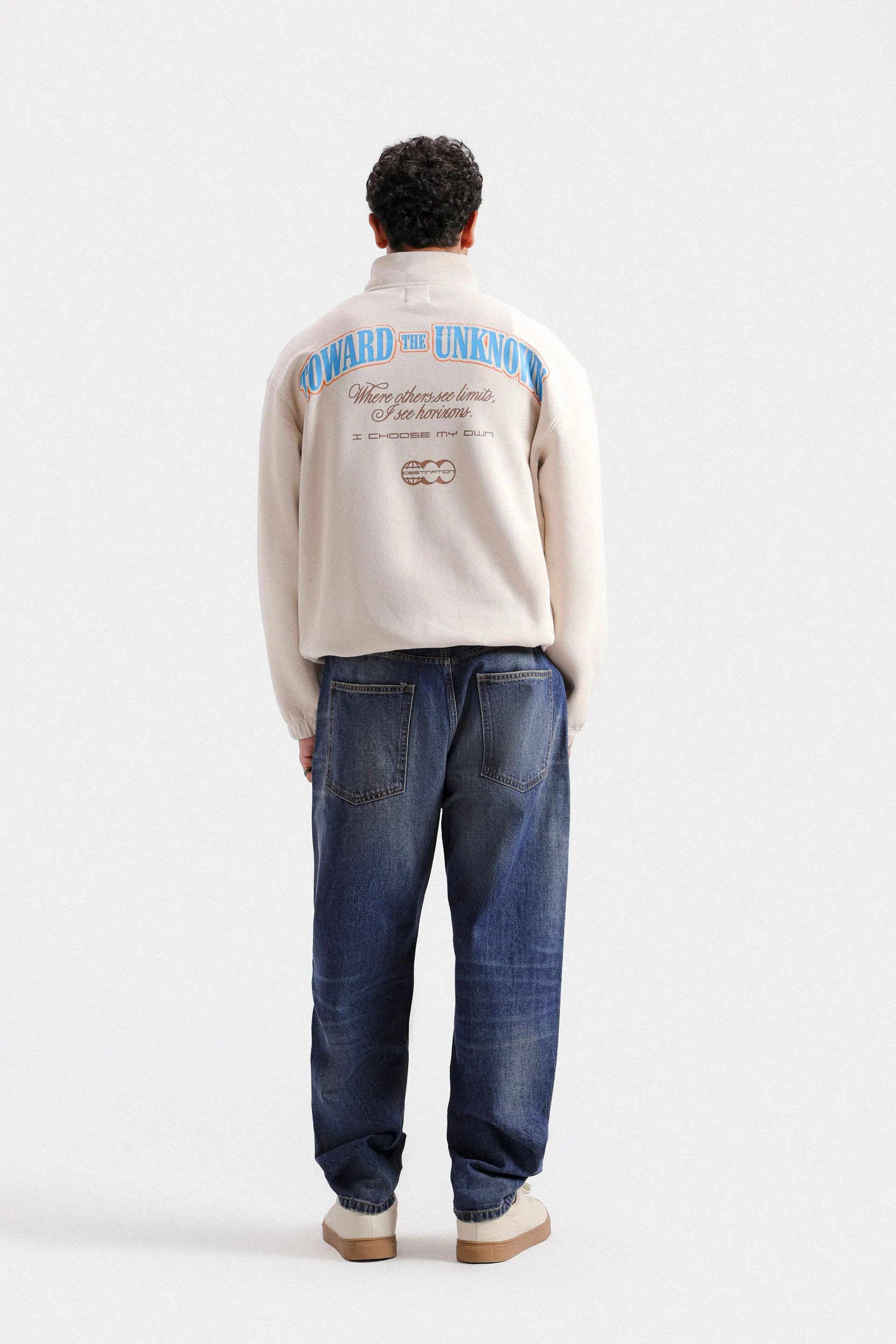 Graphic Quarter Zip-Up Sweatshirt - Image 4