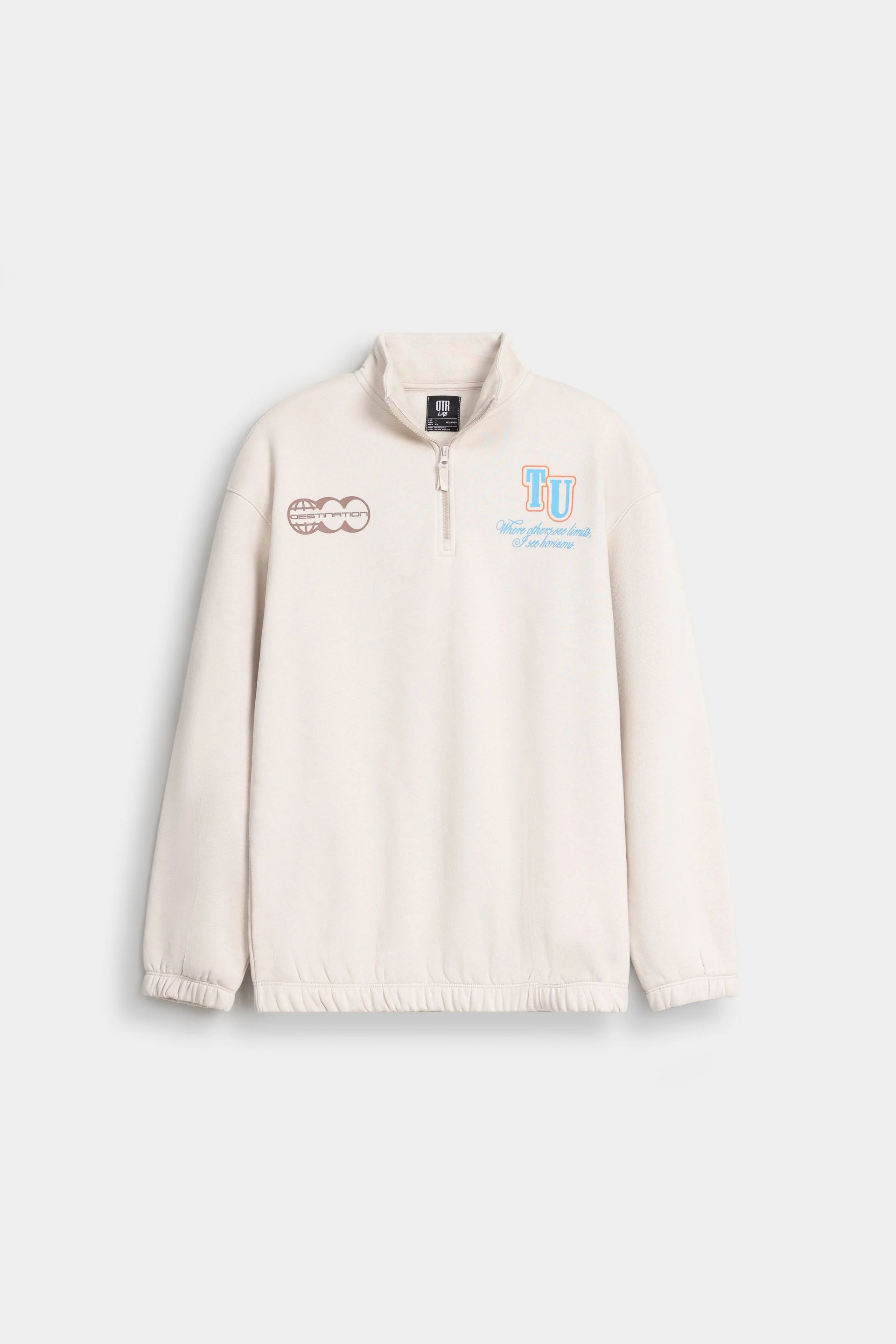 Graphic Quarter Zip-Up Sweatshirt - Image 5