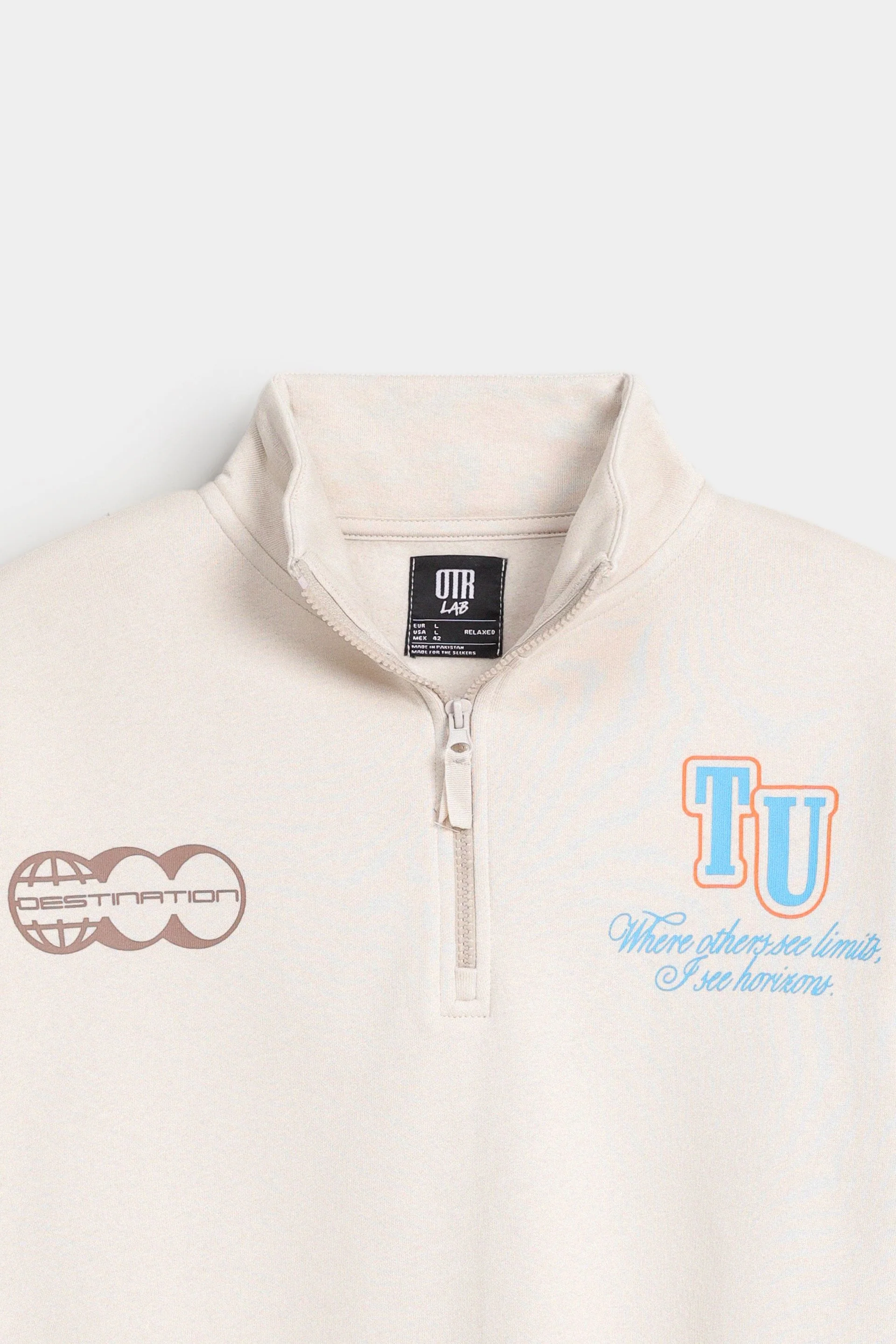 Graphic Quarter Zip-Up Sweatshirt - Image 6