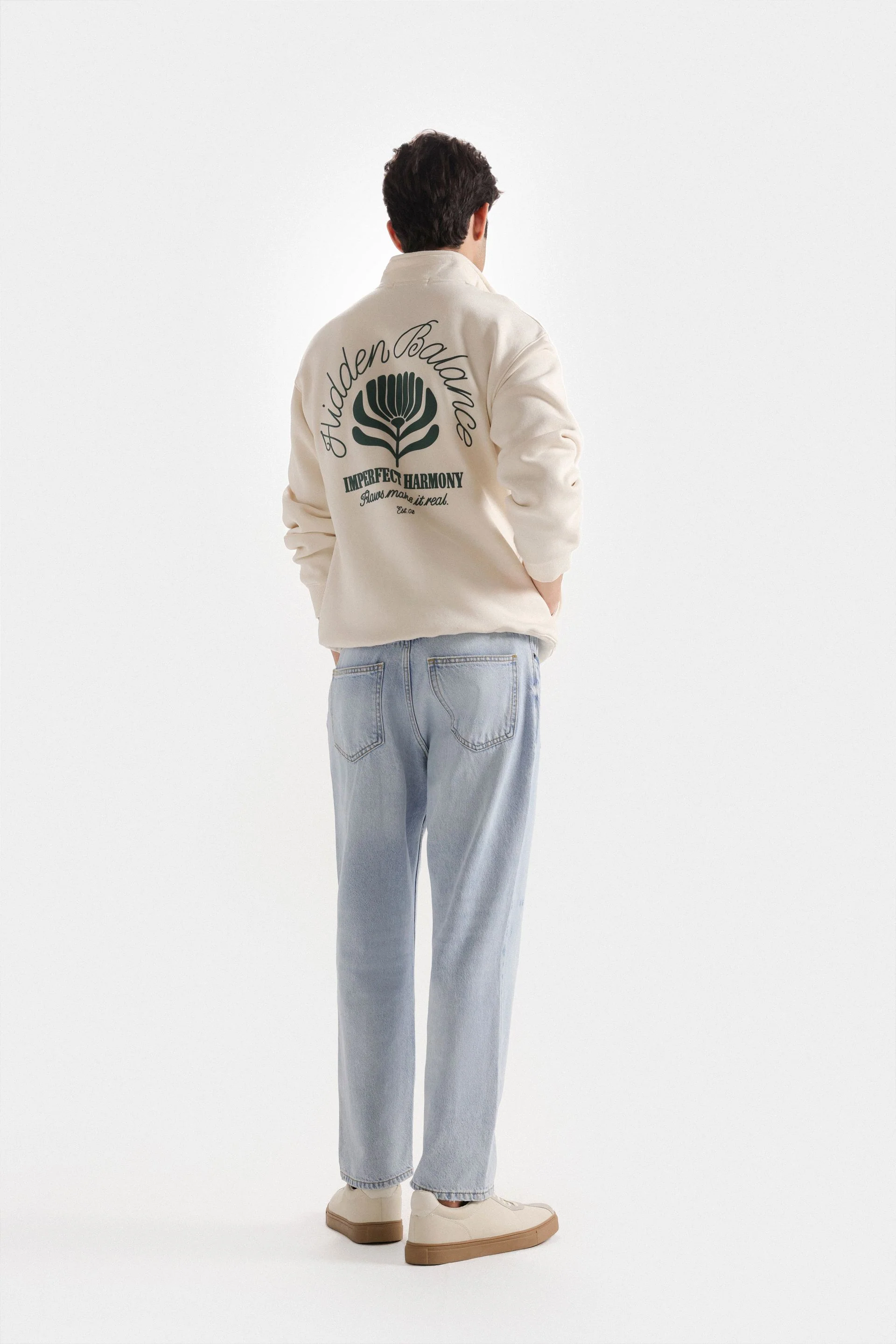 Graphic Quarter Zip-Up Sweatshirt - Image 5