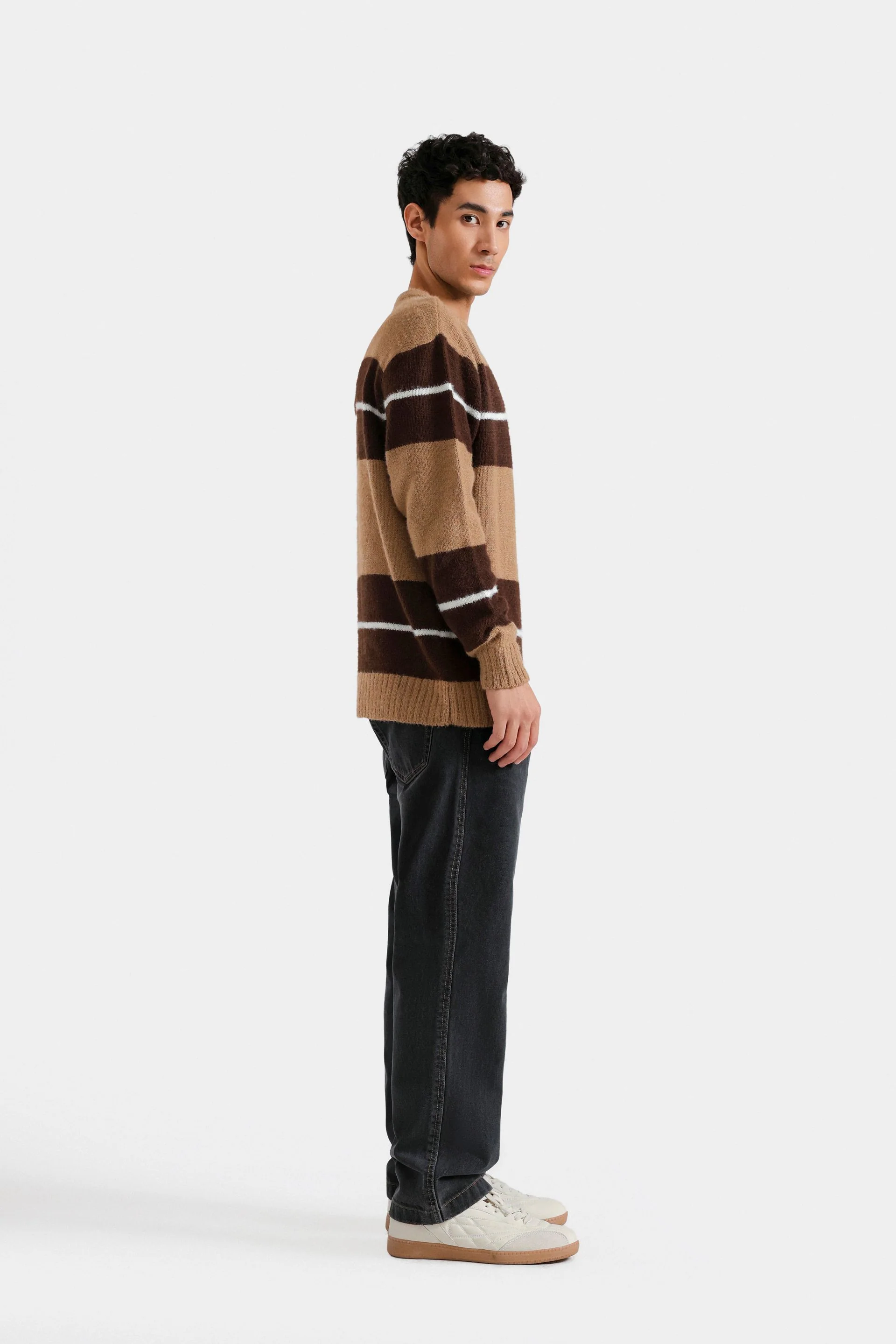 Knitted Striped Sweater - Image 3