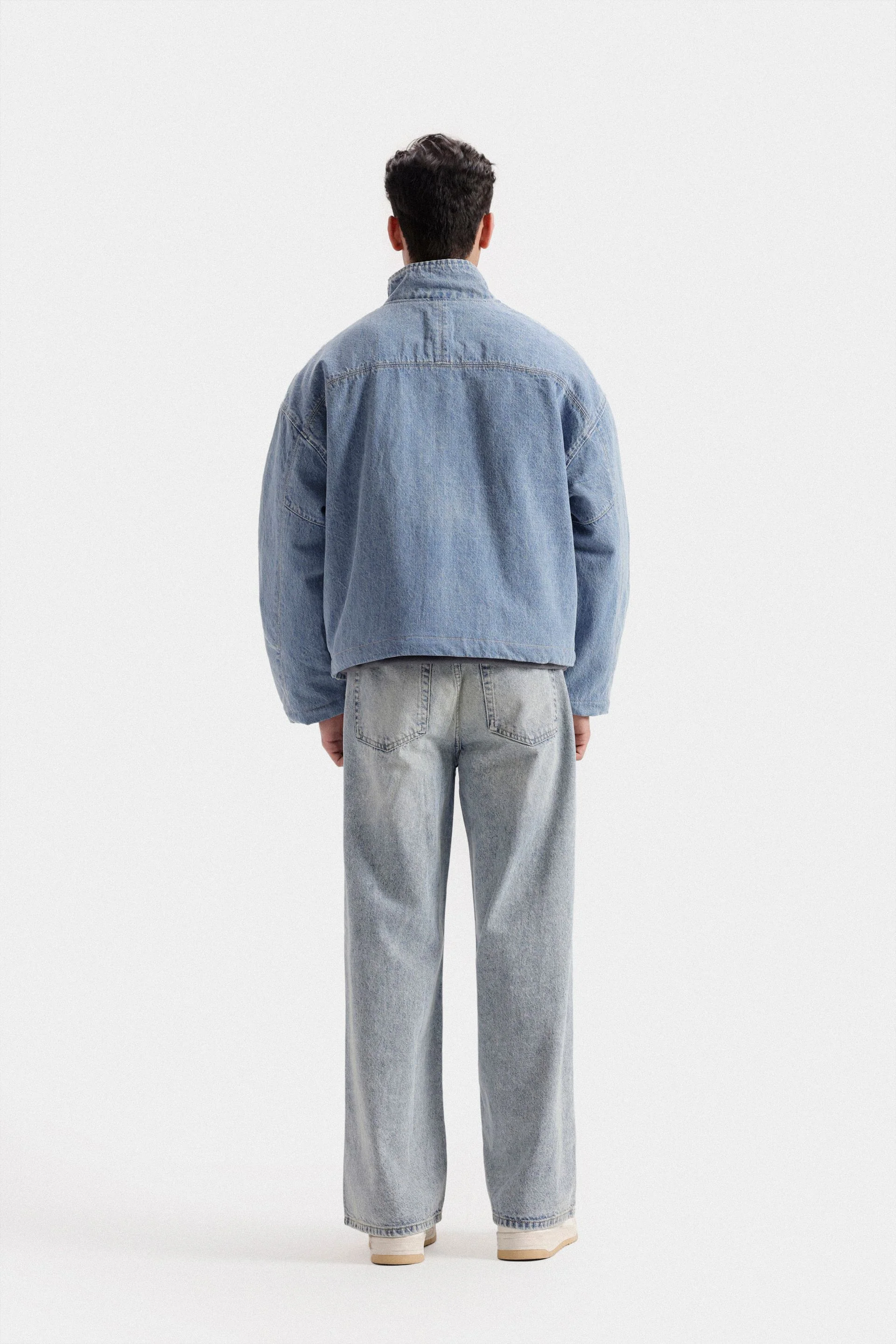 Mock-Neck Denim Jacket - Image 4