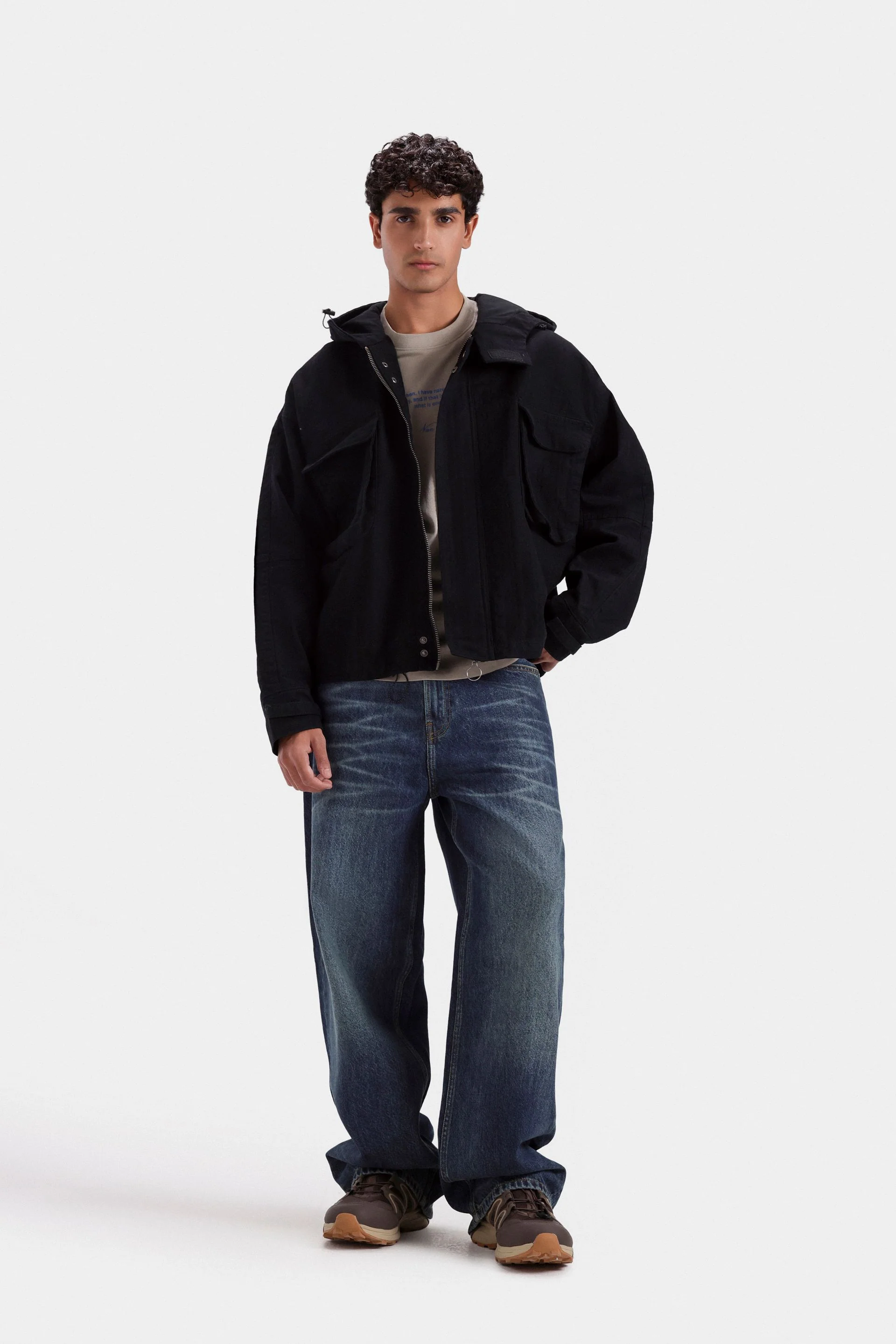 Non-Denim Jacket With Hood