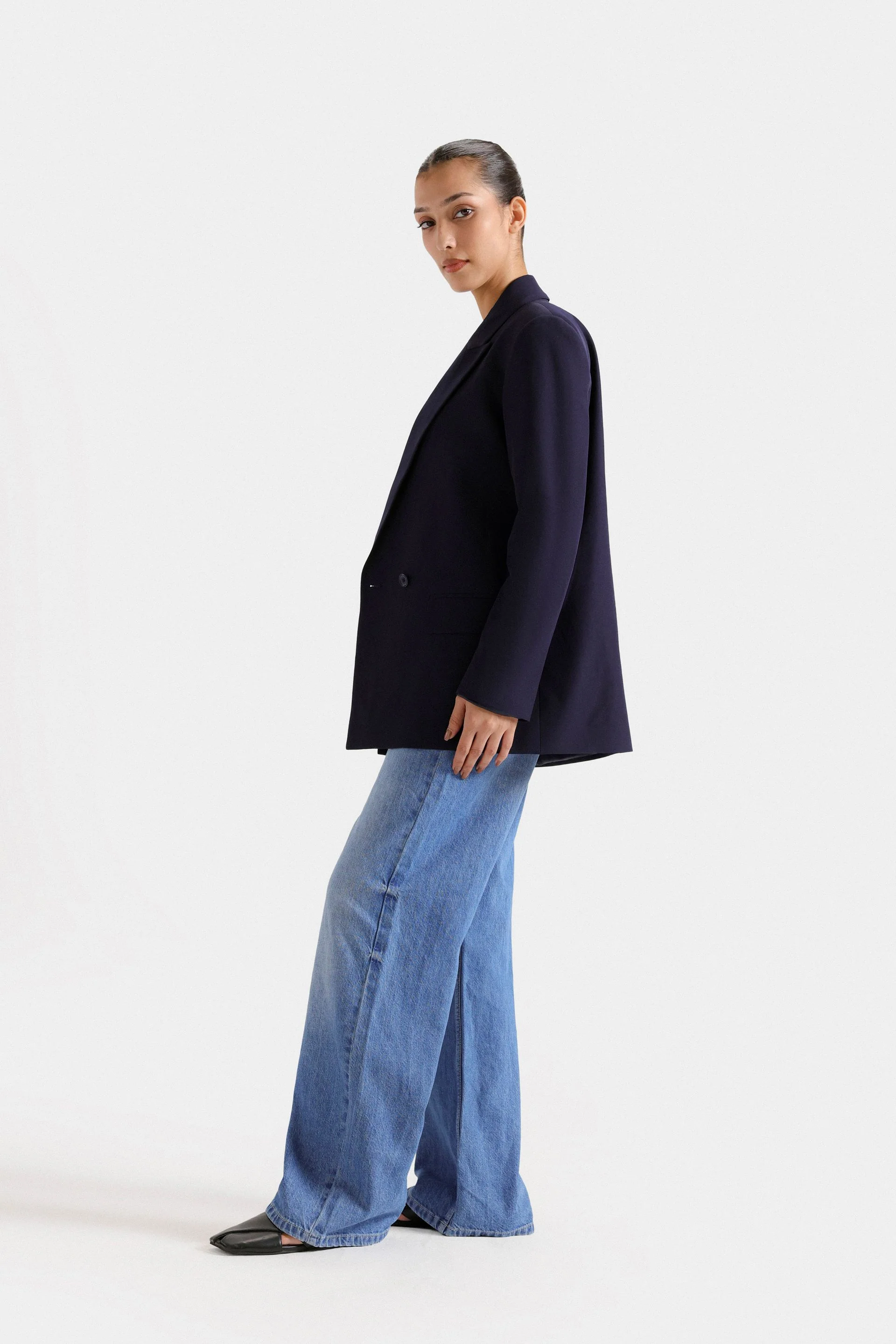 Notch Collar Blazer - Image 10