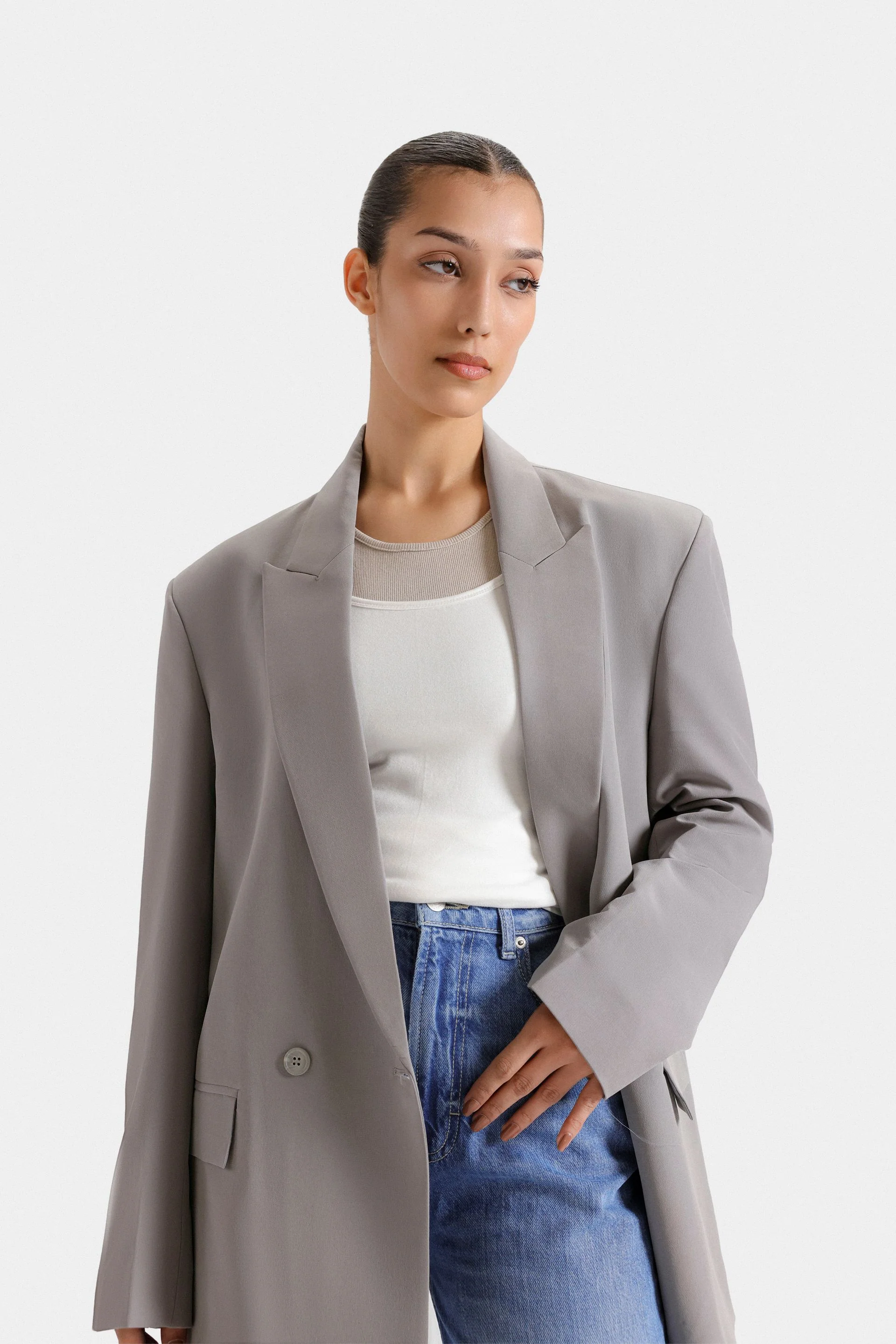 Notch Collar Blazer - Image 2