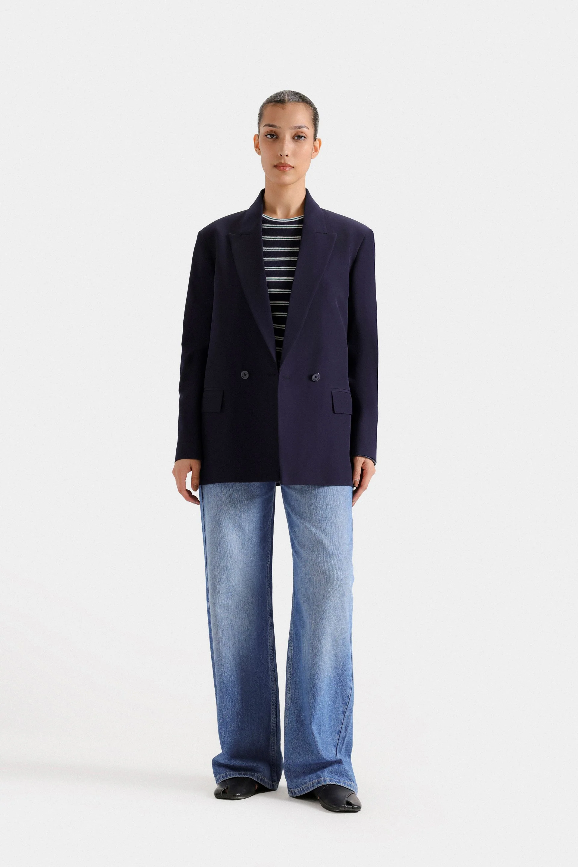 Notch Collar Blazer - Image 8