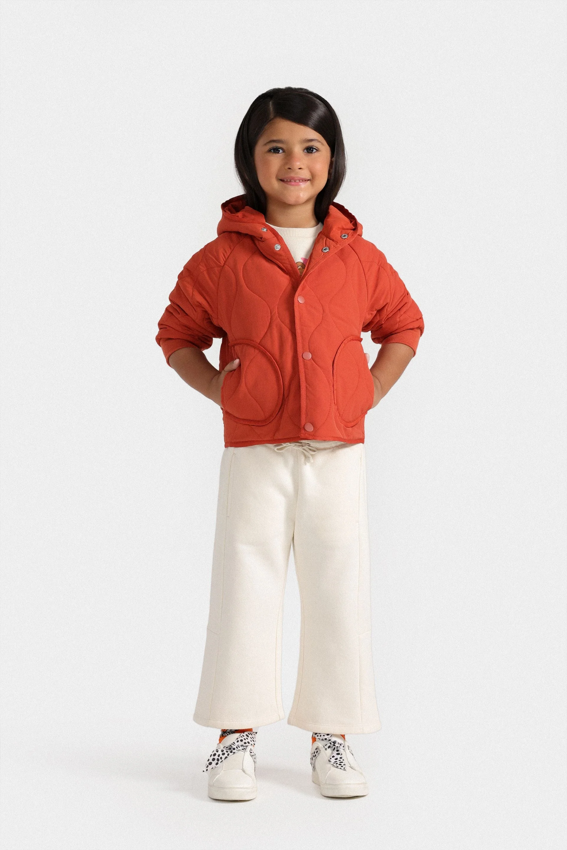 Quilted Puffer Jacket With Hood - Image 4