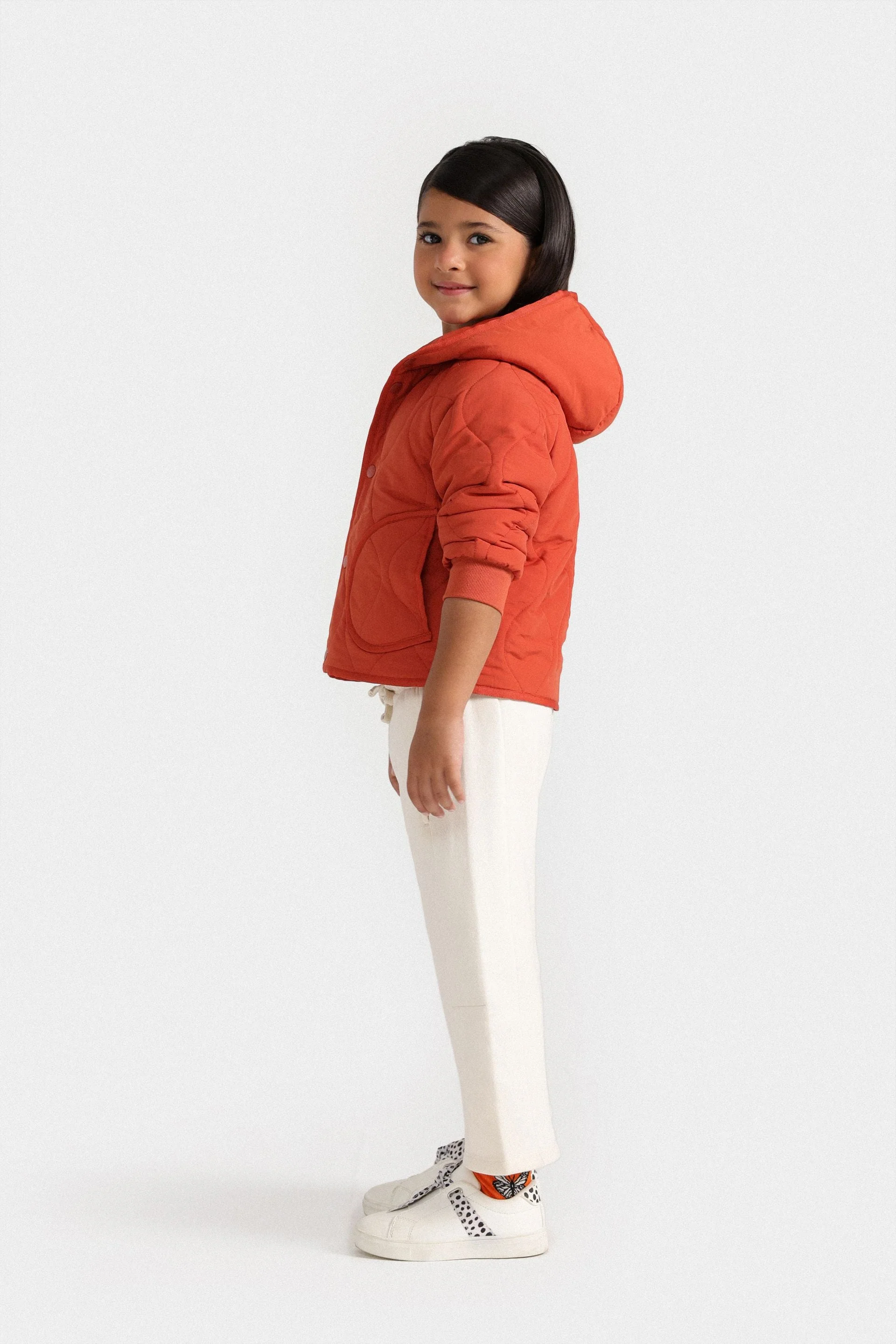 Quilted Puffer Jacket With Hood - Image 5