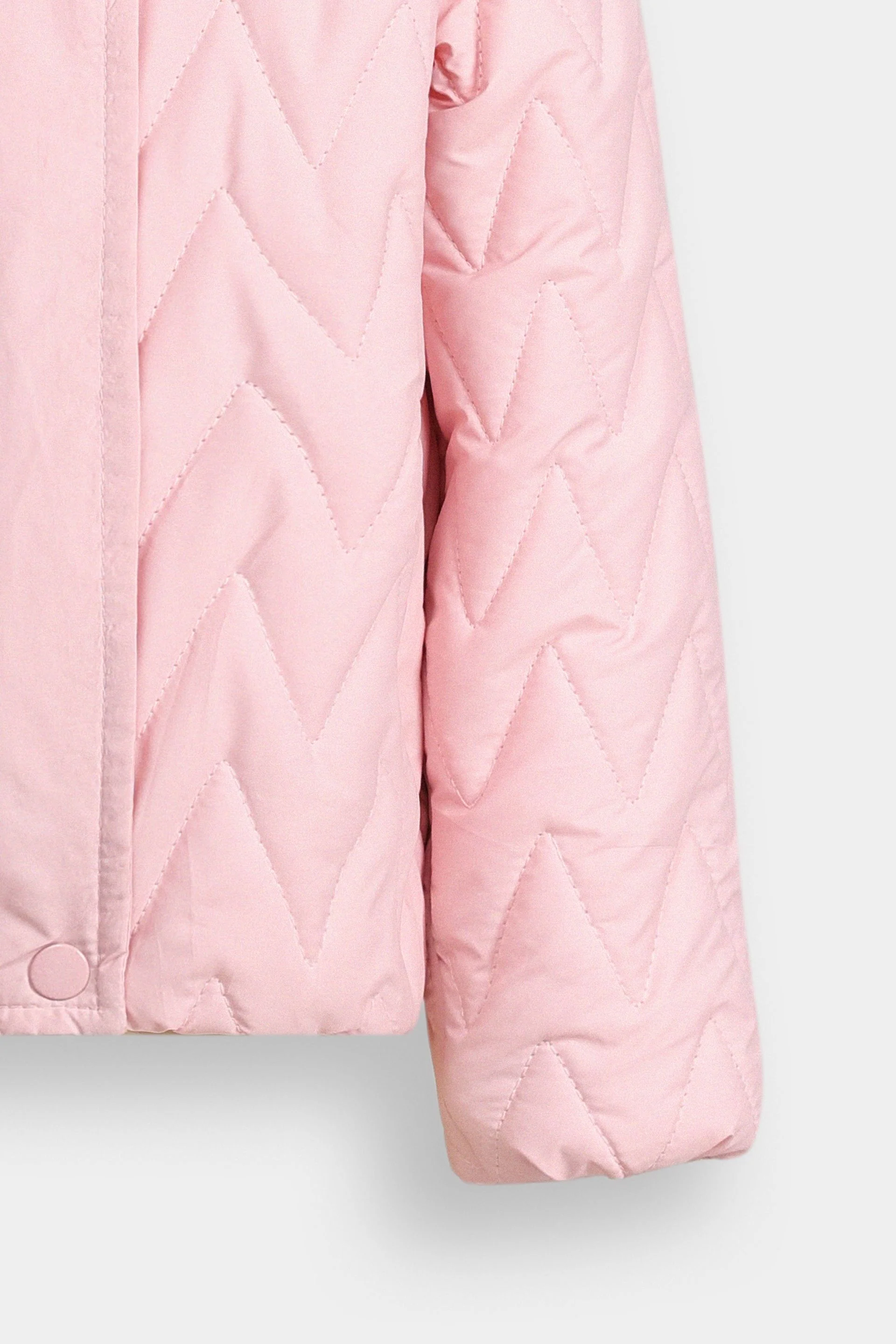 Quilted Puffer Jacket With Hood - Image 2