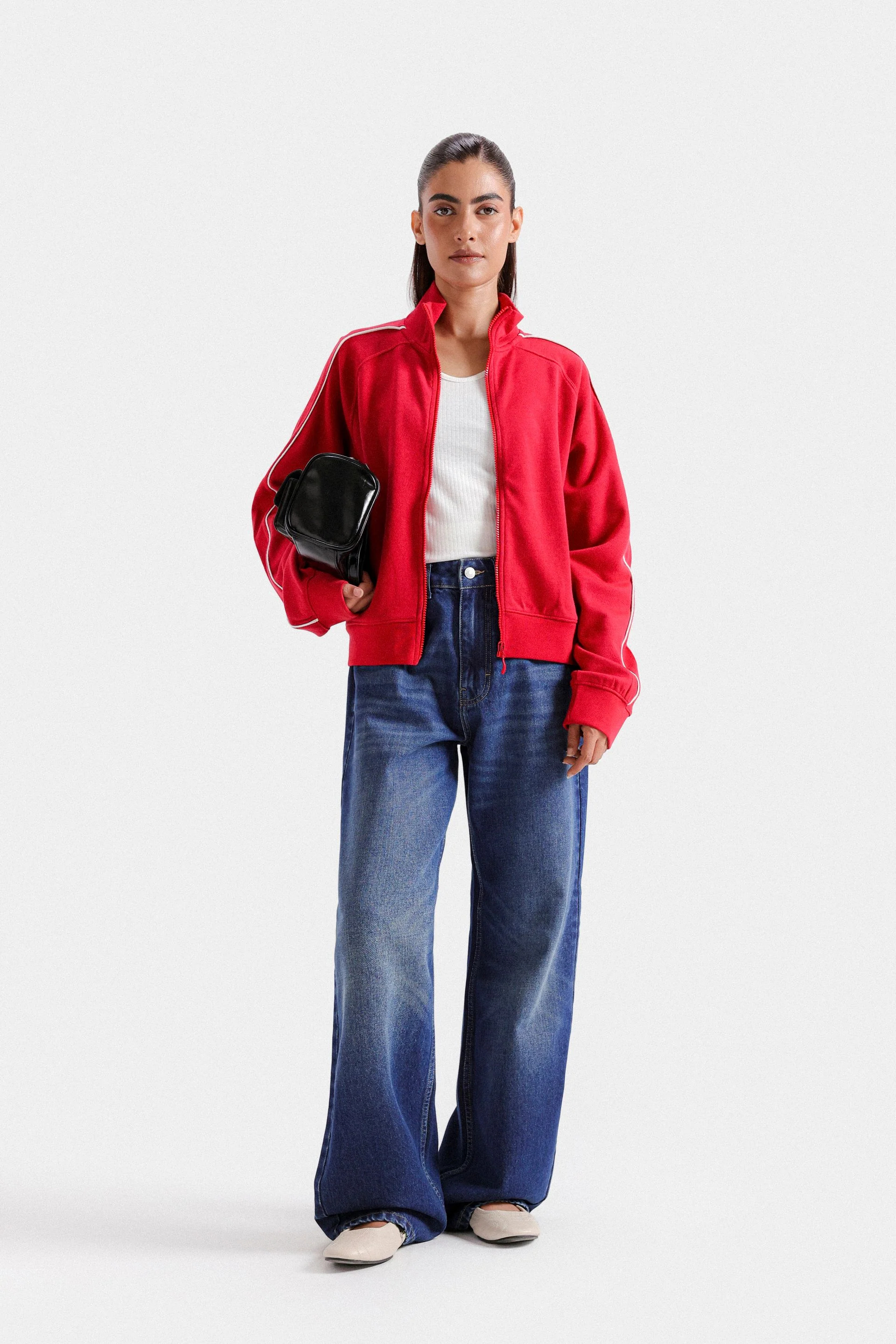 Raglan Sleeves Zipper