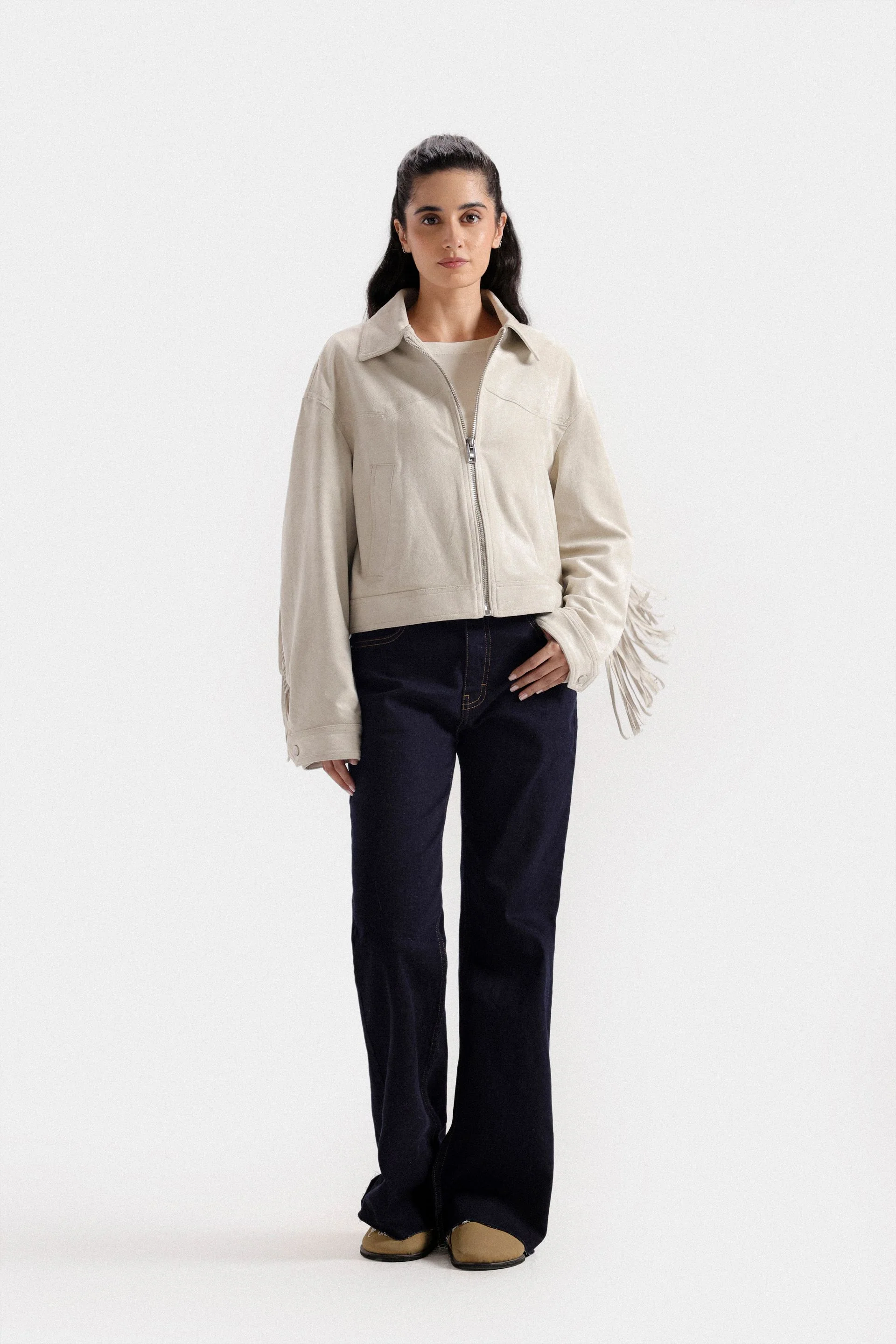 Relaxed Fit Suede Jacket - Image 8