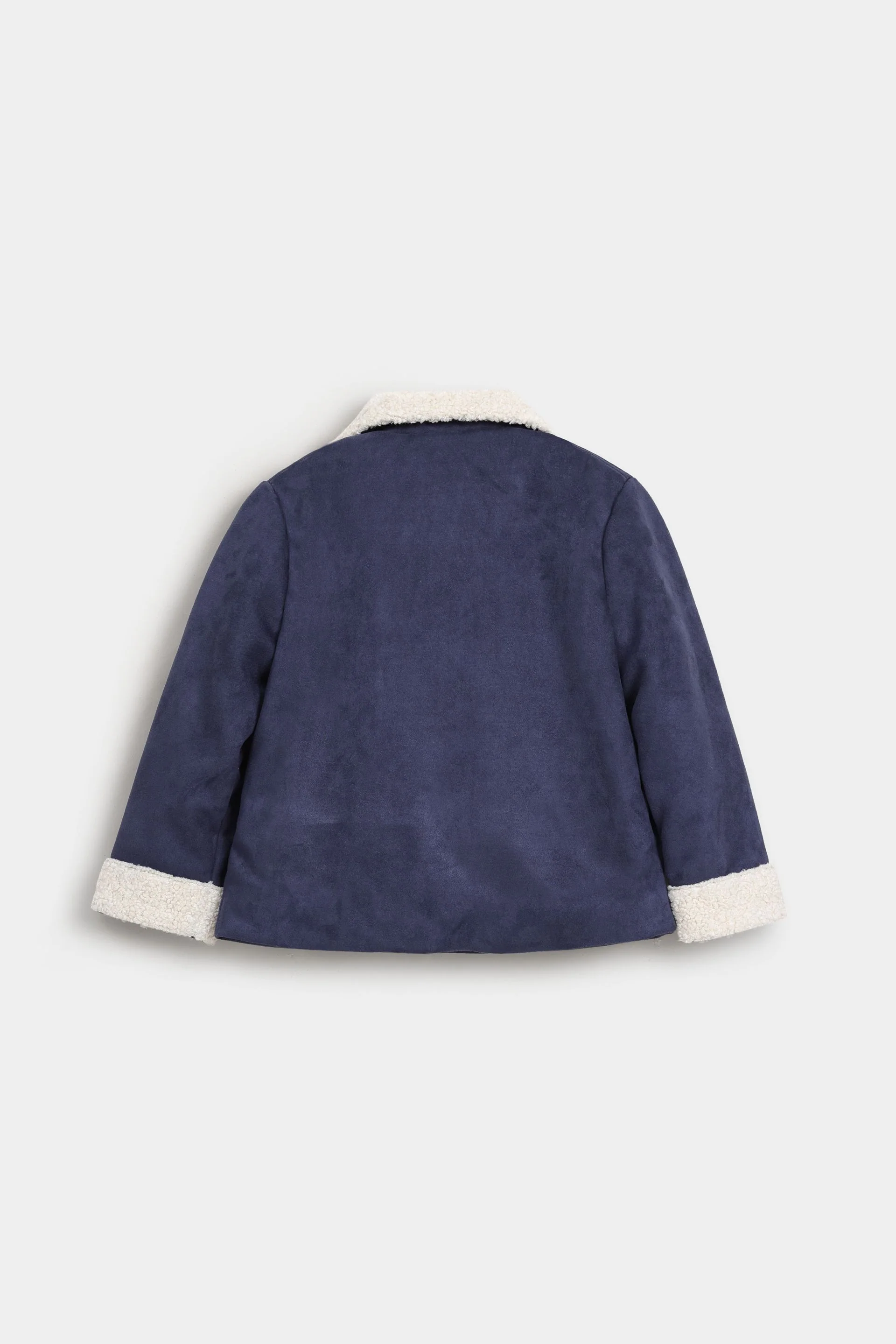 Sherpa Collar Suede Jacket - Image 3