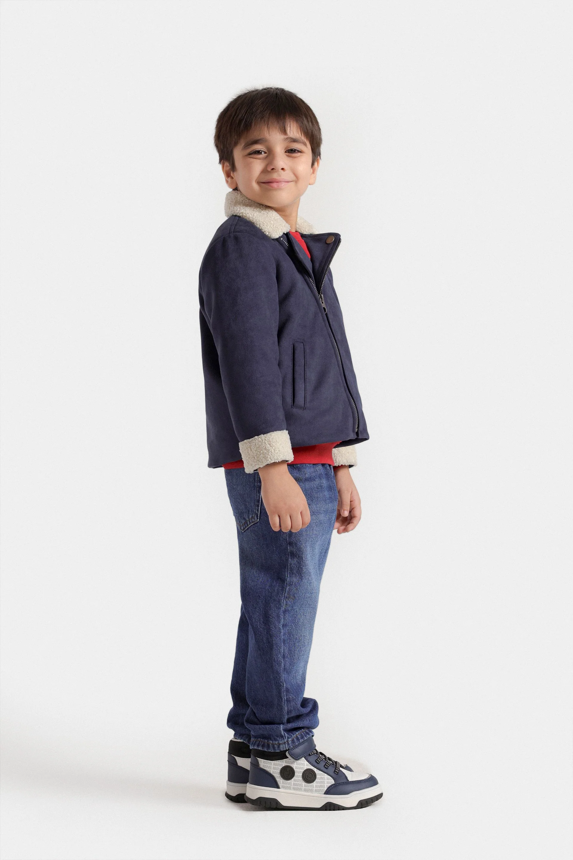 Sherpa Collar Suede Jacket - Image 5