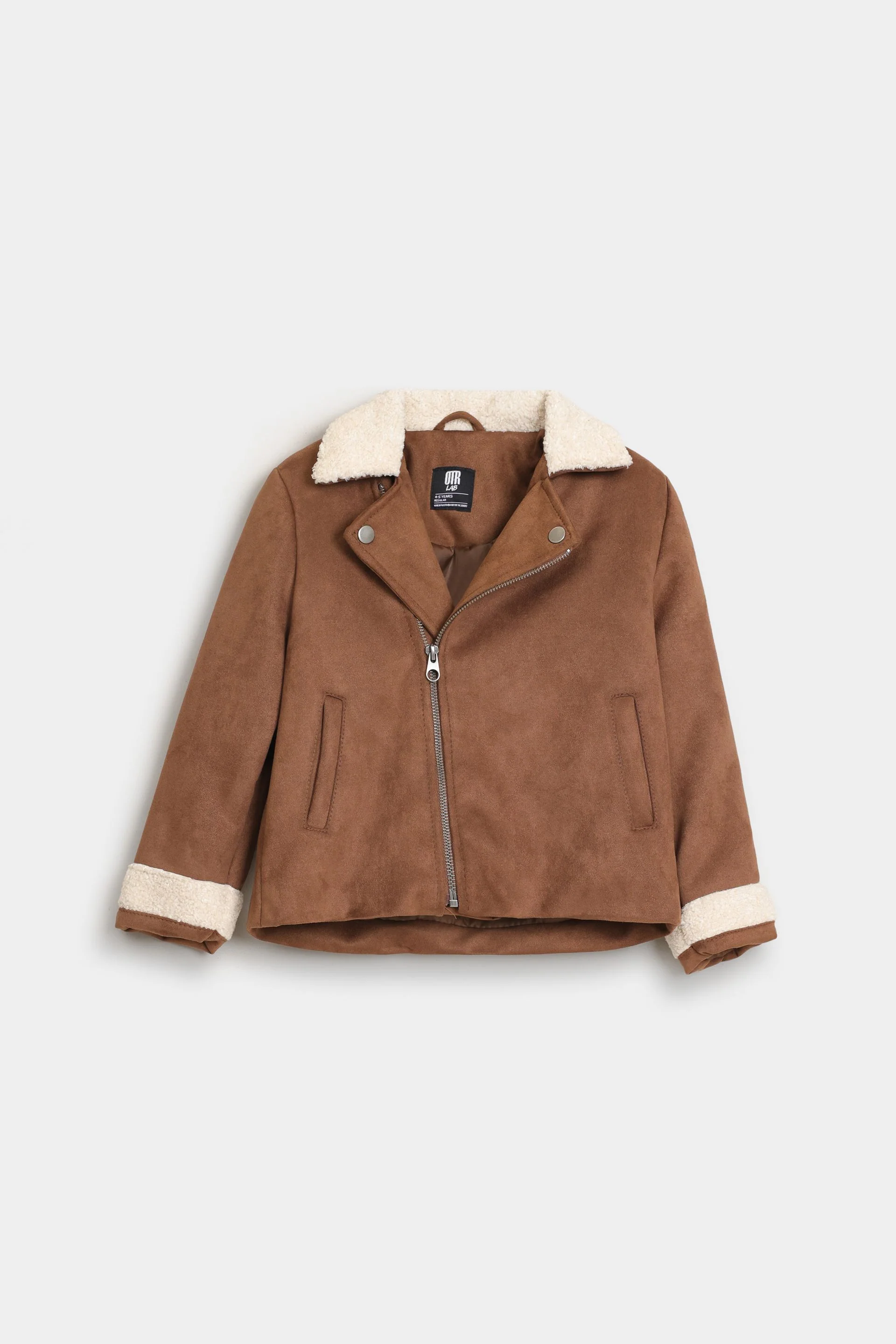 Sherpa Collar Suede Jacket - Image 6