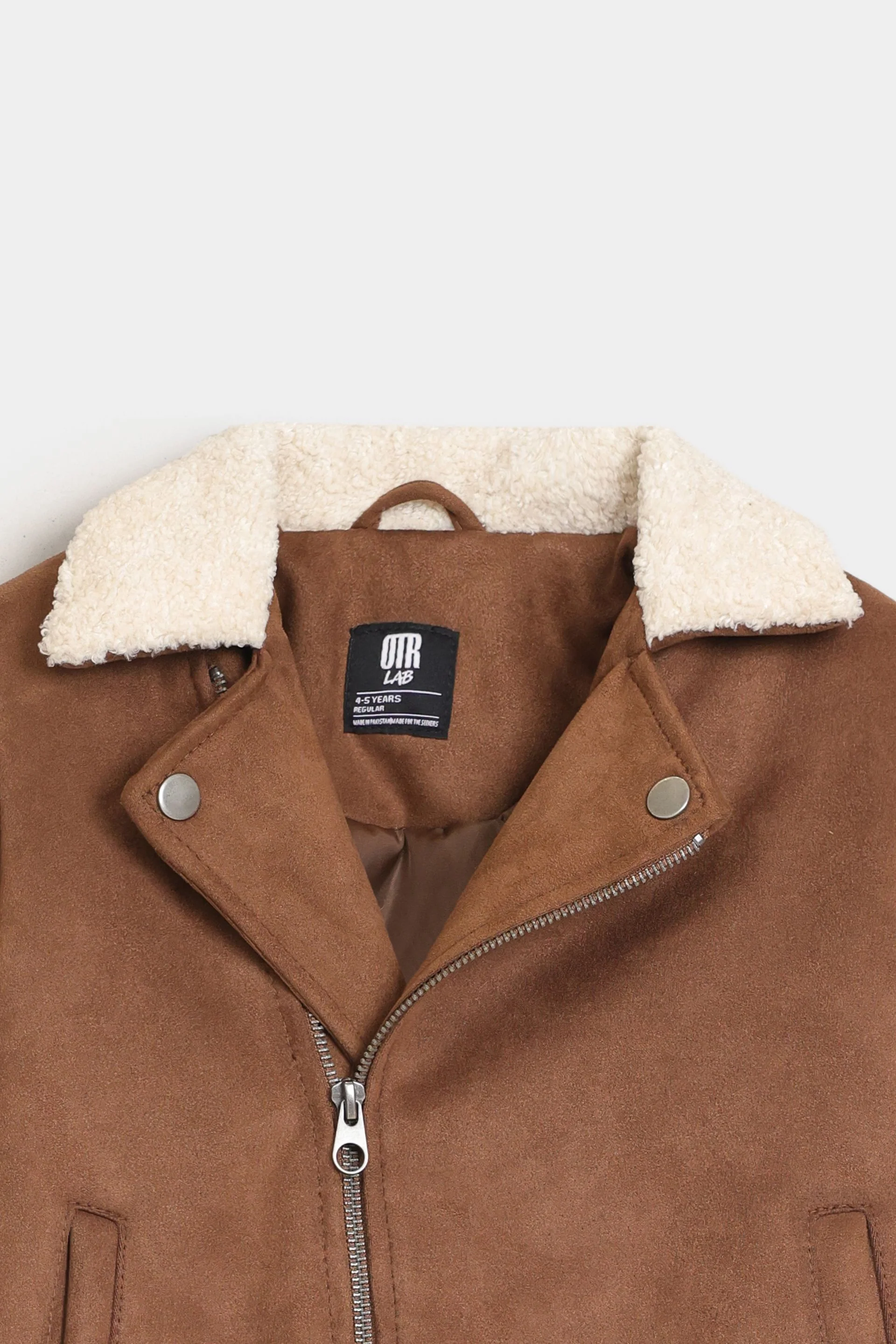 Sherpa Collar Suede Jacket - Image 7