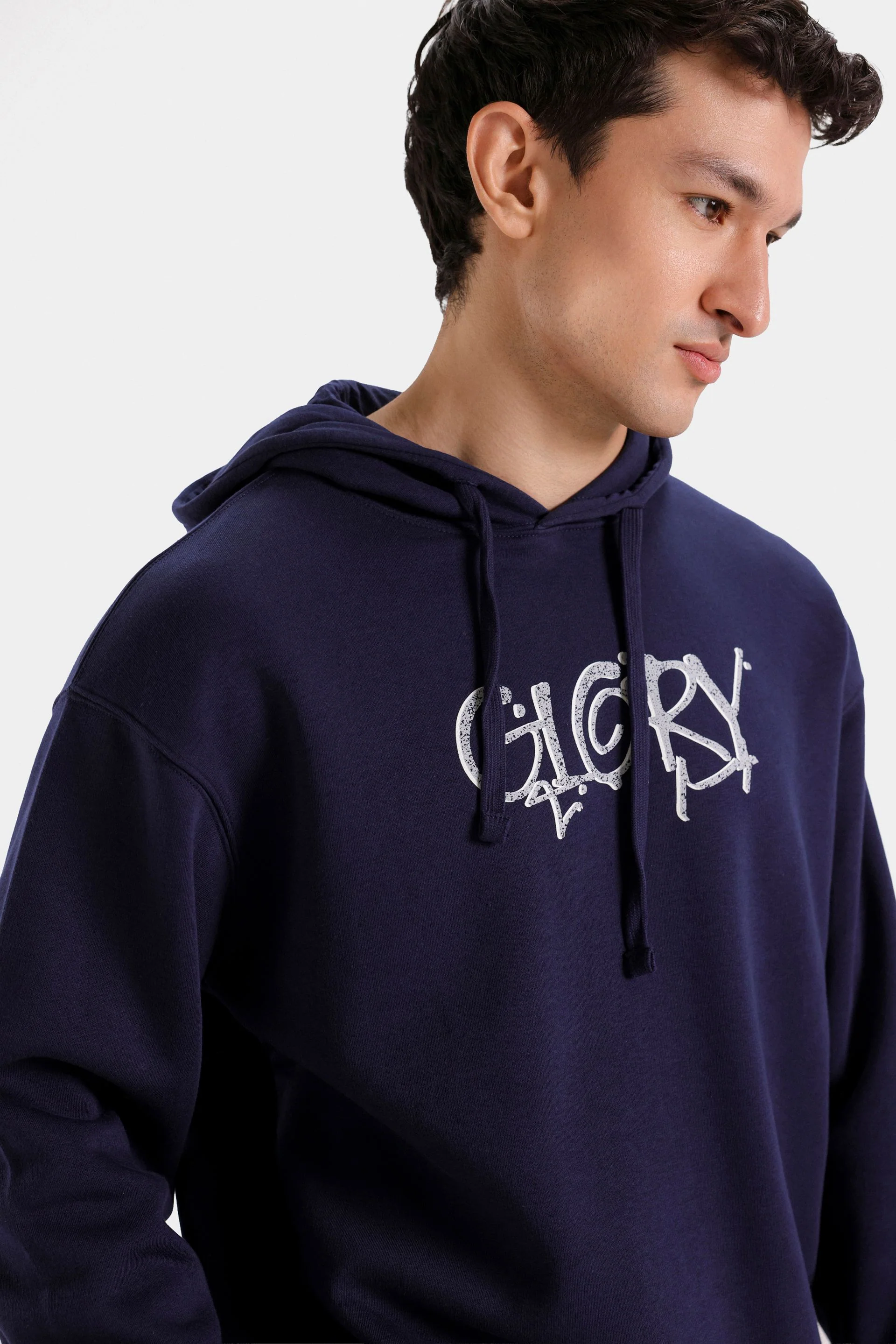 Slogan Print Hoodie - Image 2
