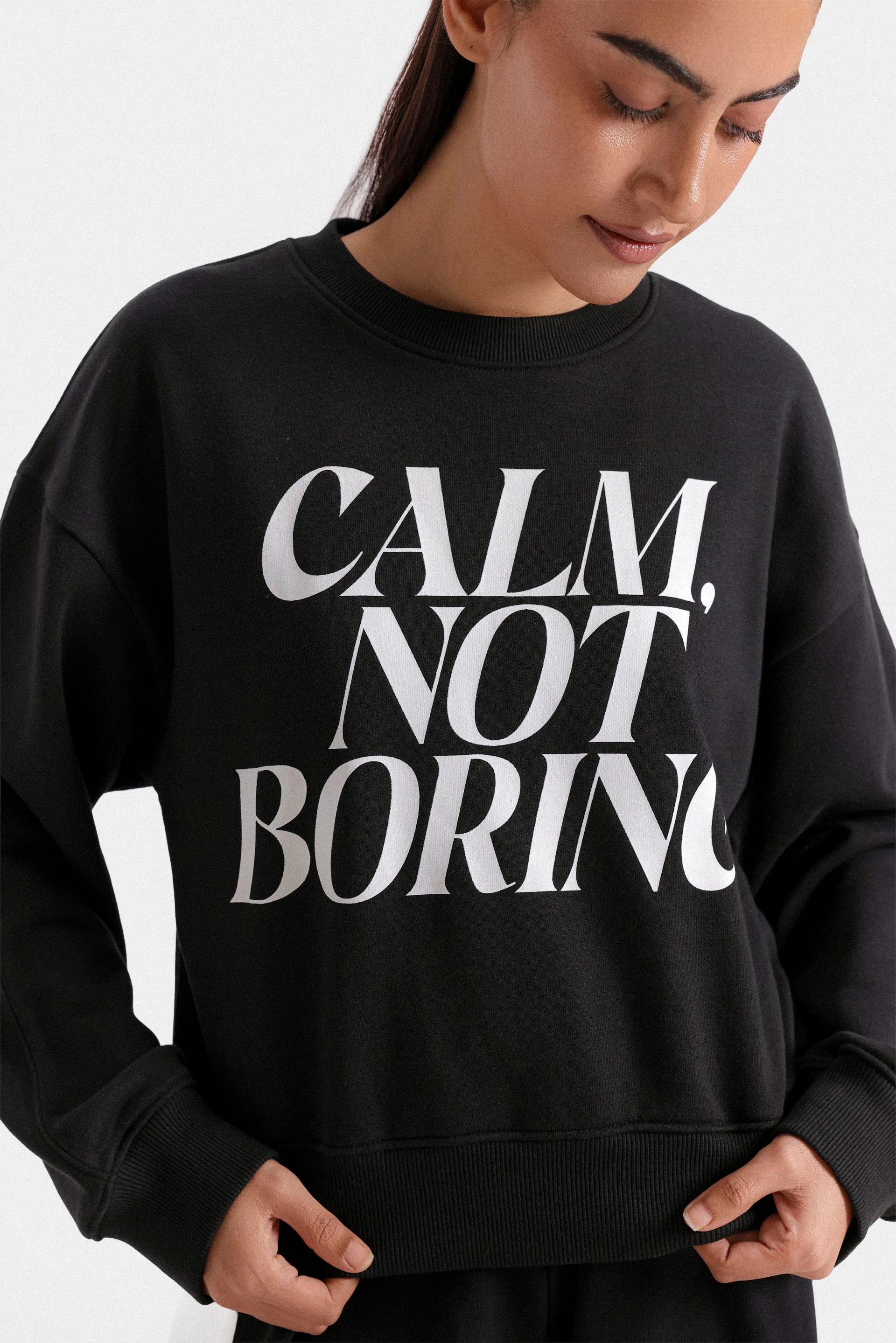 Slogan Print Sweatshirt - Image 2