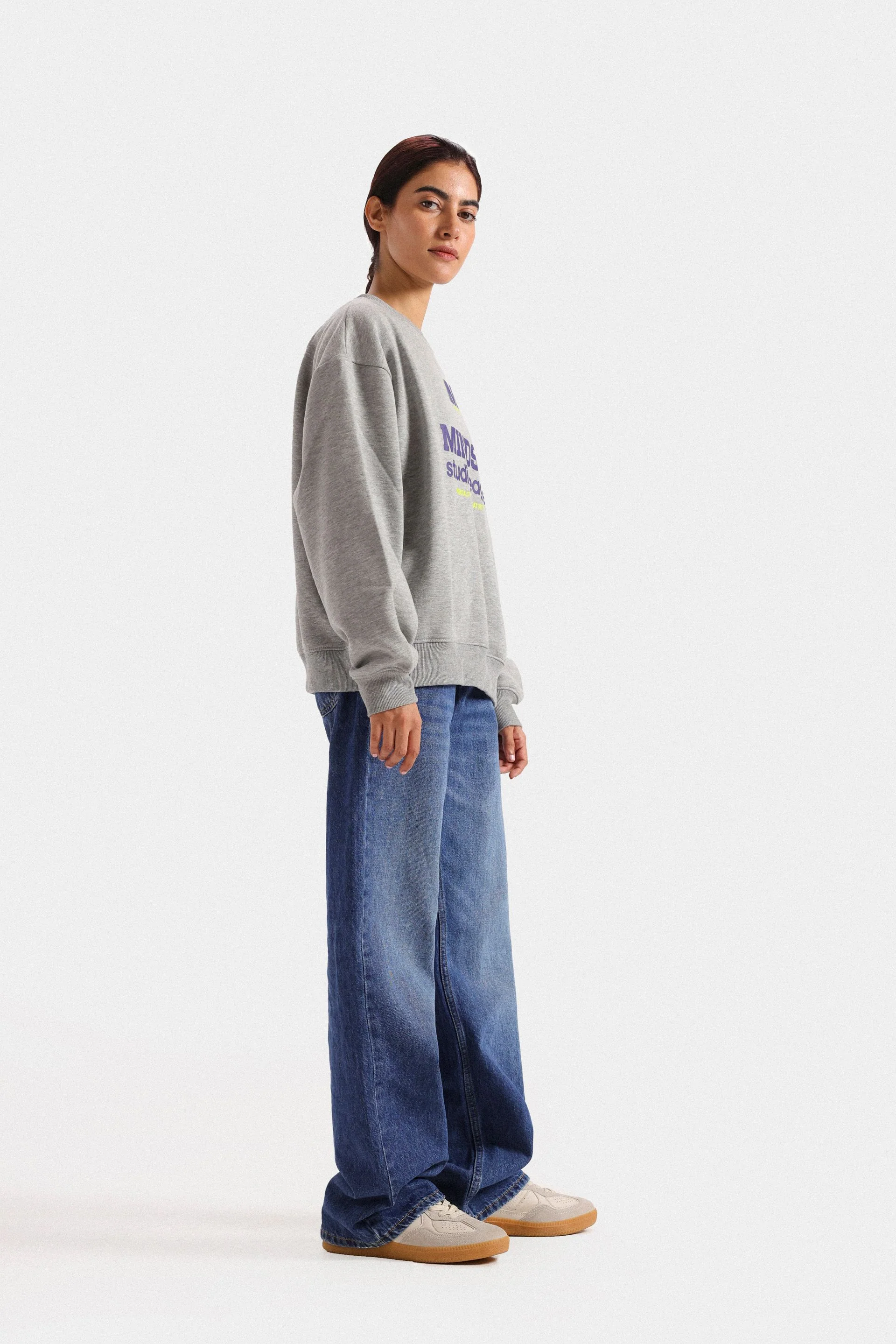 Slogan Print Sweatshirt - Image 3