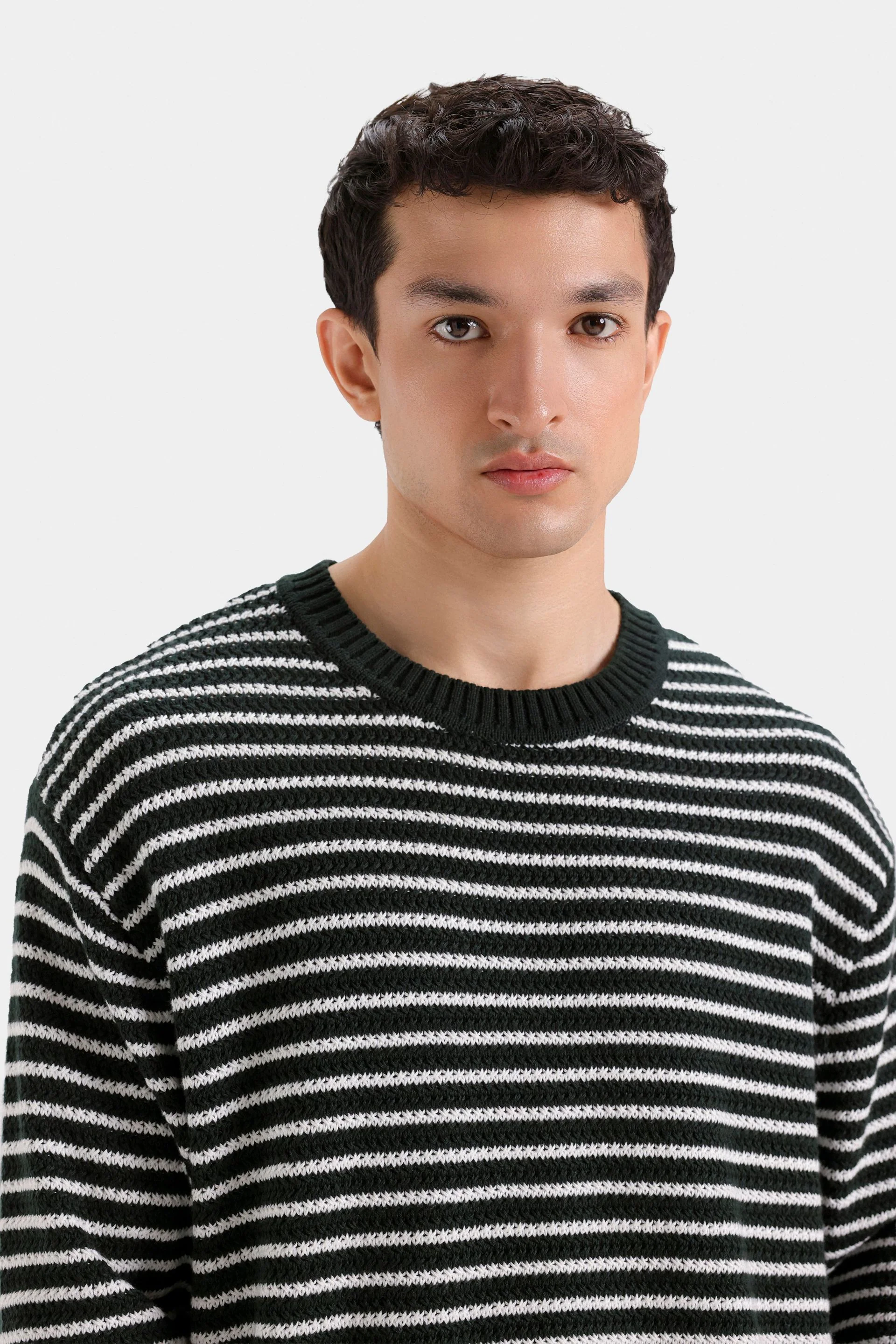 Striped Jacquard Sweater - Image 2