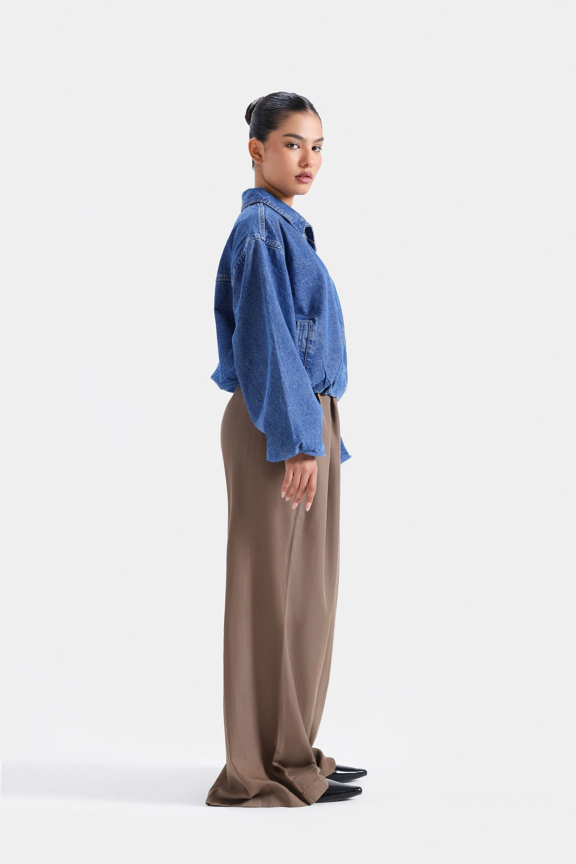 Super Cropped Denim Jacket - Image 3