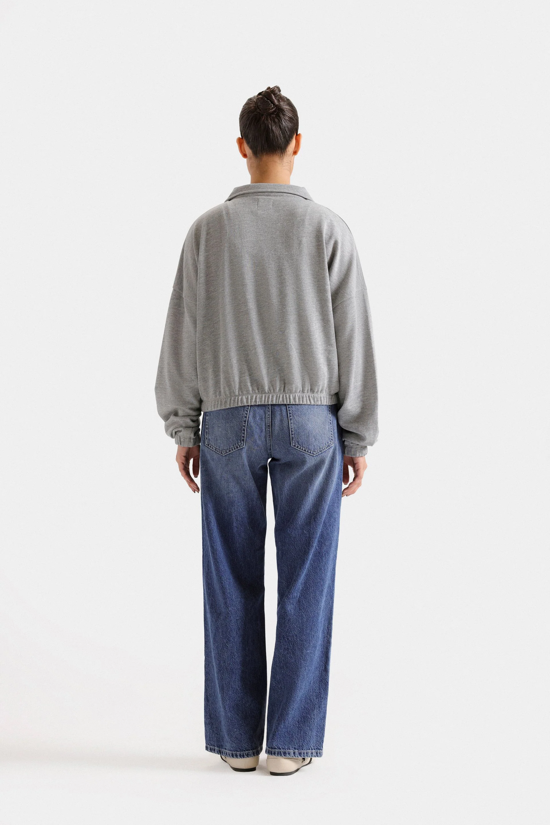 Super Cropped Polo Sweatshirt - Image 4