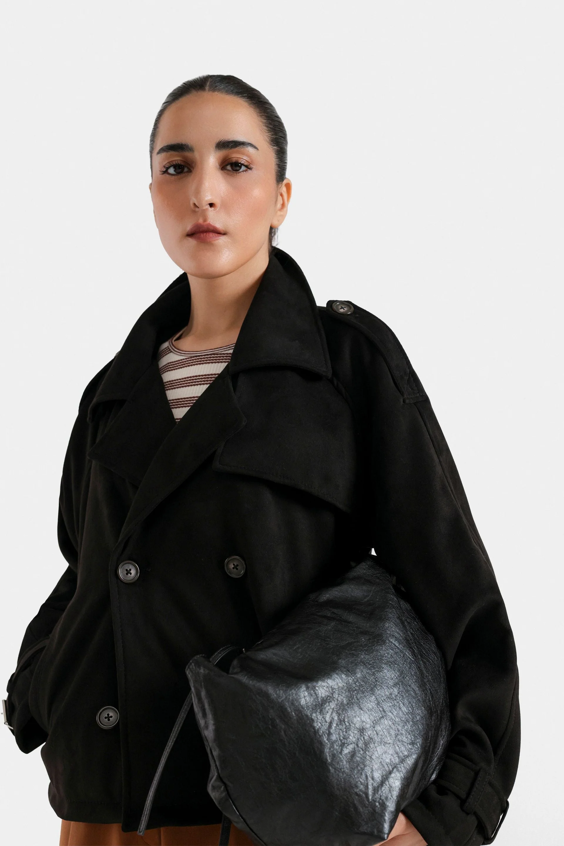 Super Cropped Suede Jacket - Image 2