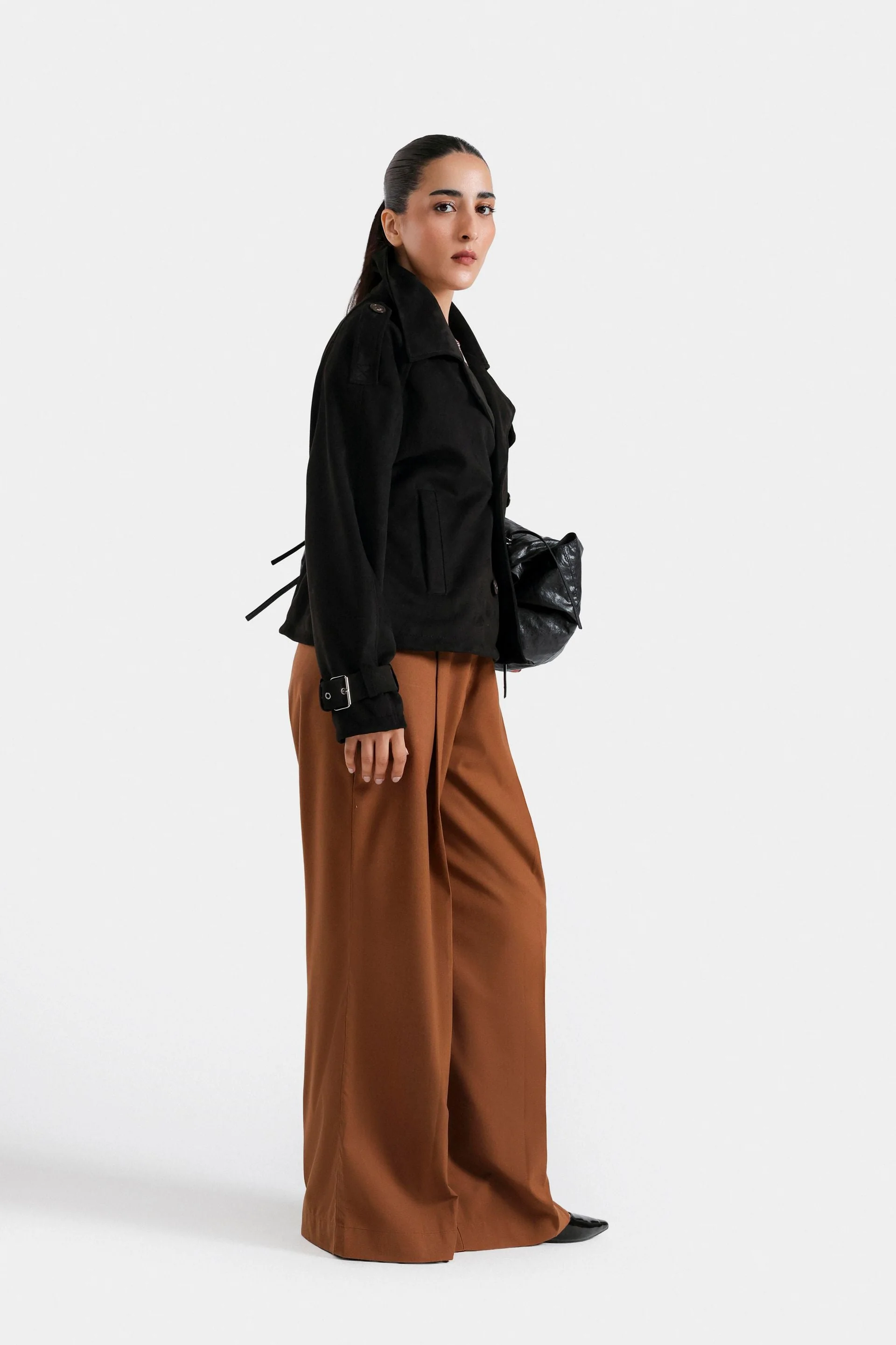 Super Cropped Suede Jacket - Image 3